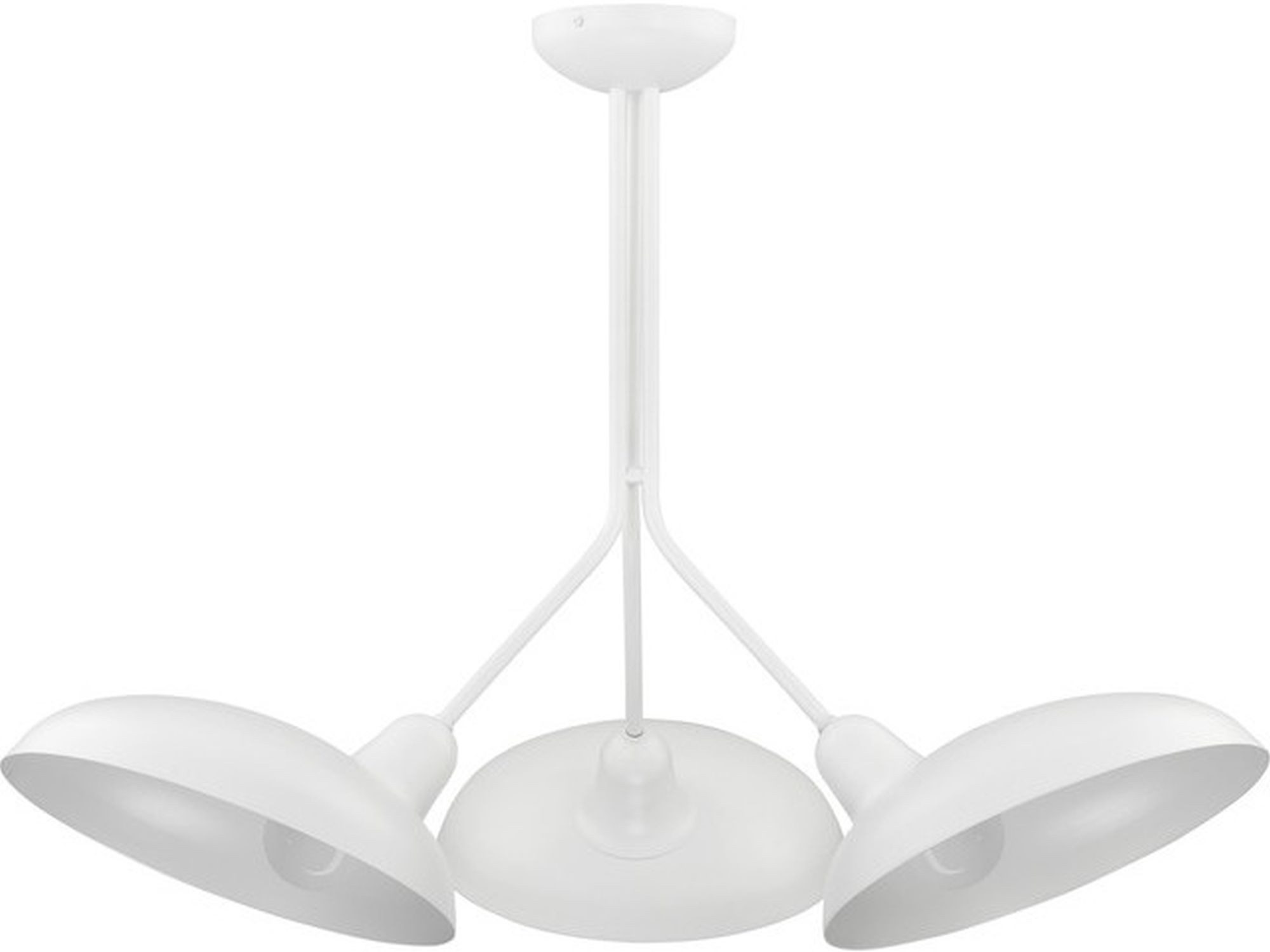 Licht-Erlebnisse Deckenleuchte AURA, ohne Leuchtmittel, Deckenlampe E27 Weiß Metall Retro Design Esszimmer