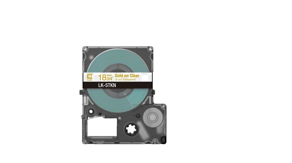 Epson Gift Tape - Transparent / Schrift Gold 18 mm Tintenpatrone