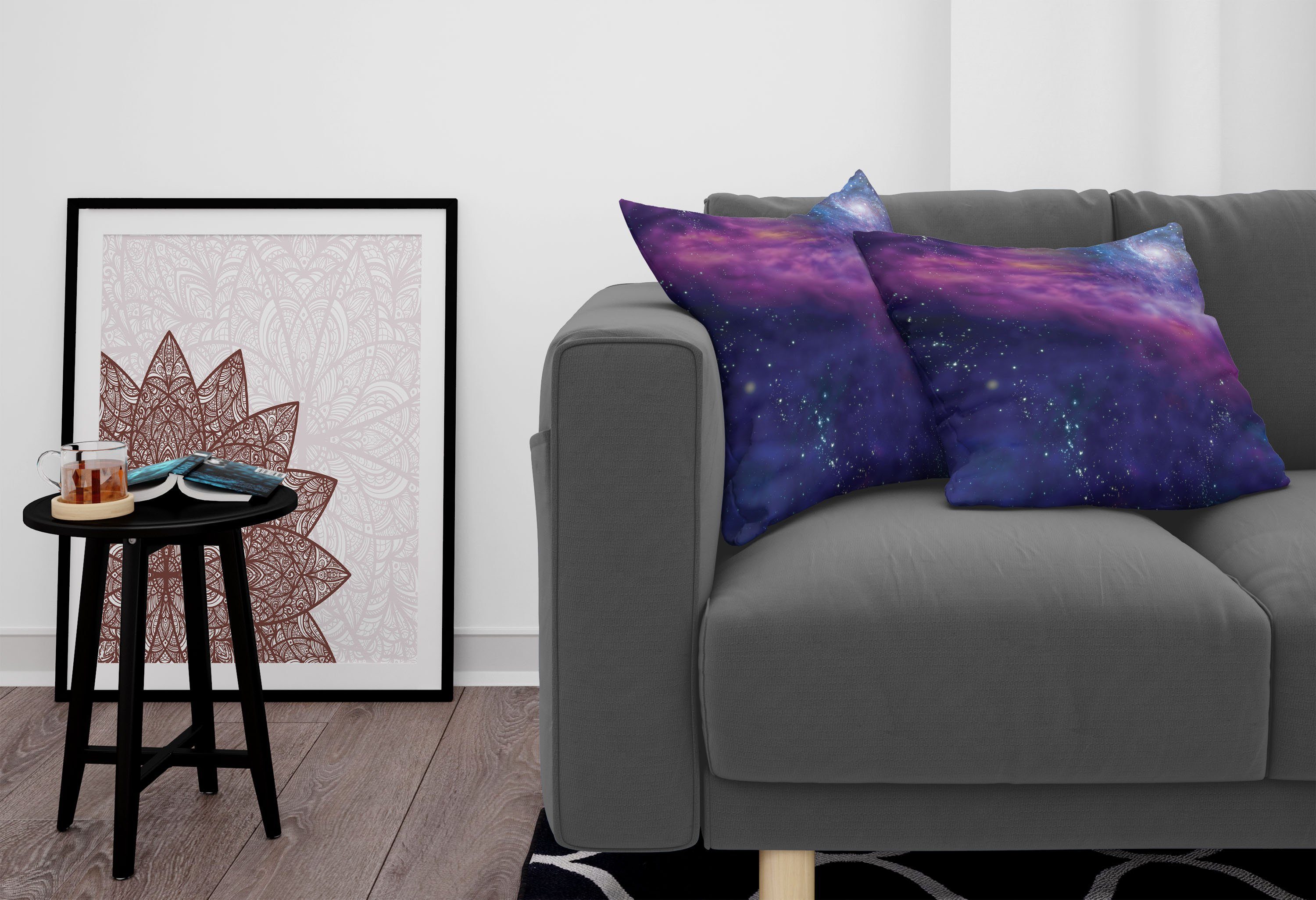 Stern Nebula Digitaldruck, Weltraum Accent (2 Galaxy Modern Abakuhaus Kissenbezüge Doppelseitiger Stück),