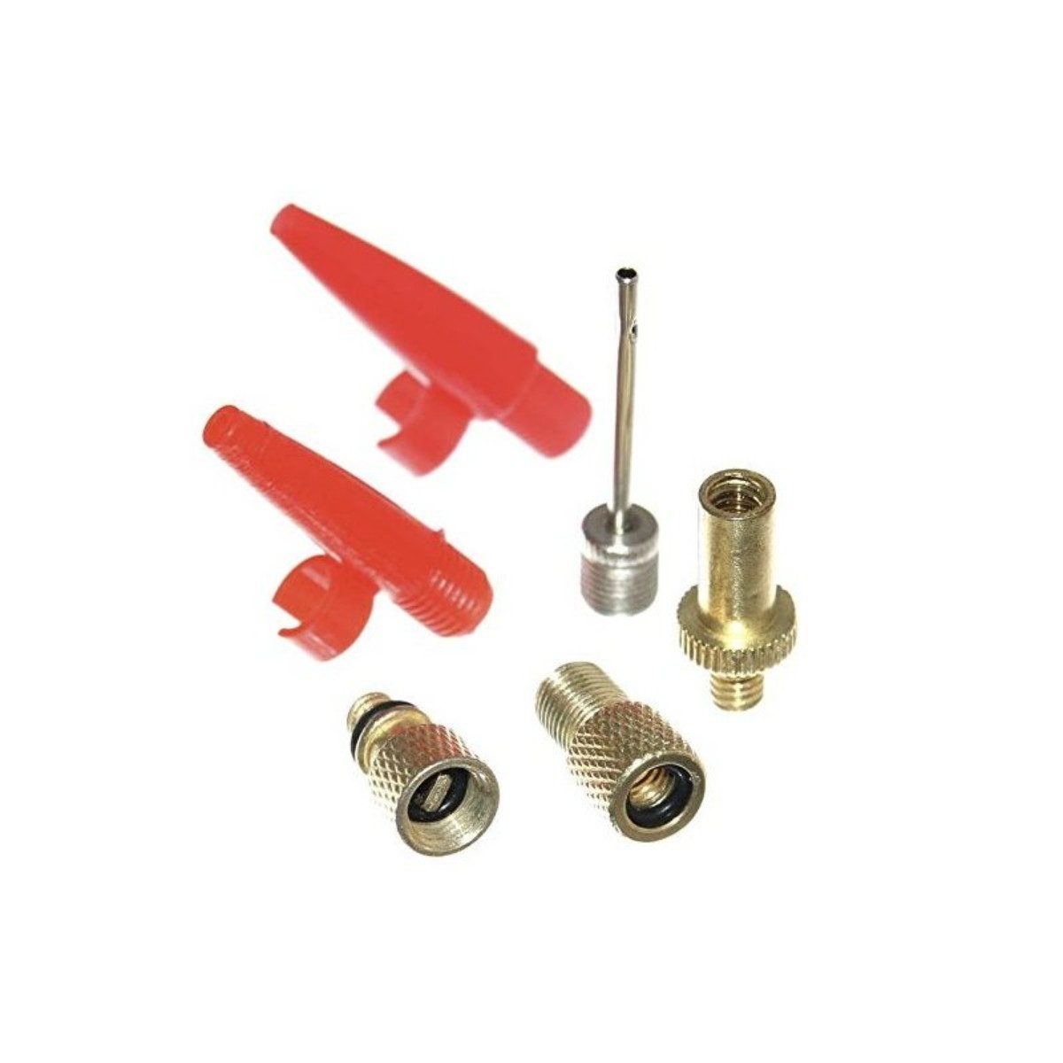 bahama 35741 Adapter Autoventil, Fahrradventil, Ballnadel, Luftventil zu Ventiladapter, 6 teiliges Adapter Set für Fahrrad Auto Ball und Luftventile