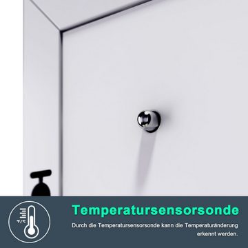 SONNI Badspiegel Badezimmerspiegel mit LED-Beleuchtung 120×60 cm Wandspiegel,Touch, Beschlagfrei,Uhrzeit,Temperatur,IP44
