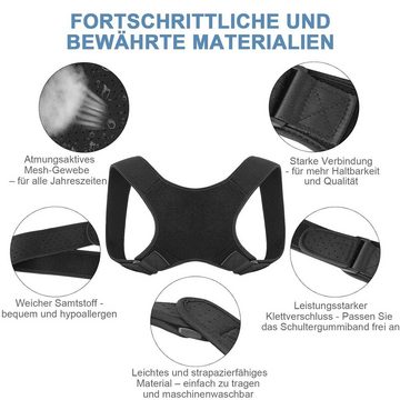 XDeer Rückenbandage Rücken Geradehalter,Haltungskorrektur Rückenstützgürtel, Rückenstabilisator,mit verstellbarem Rückengurt,Atmungsaktiv