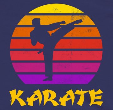 Shirtracer Hoodie Karate Retro Sonne Kinder Sport Kleidung