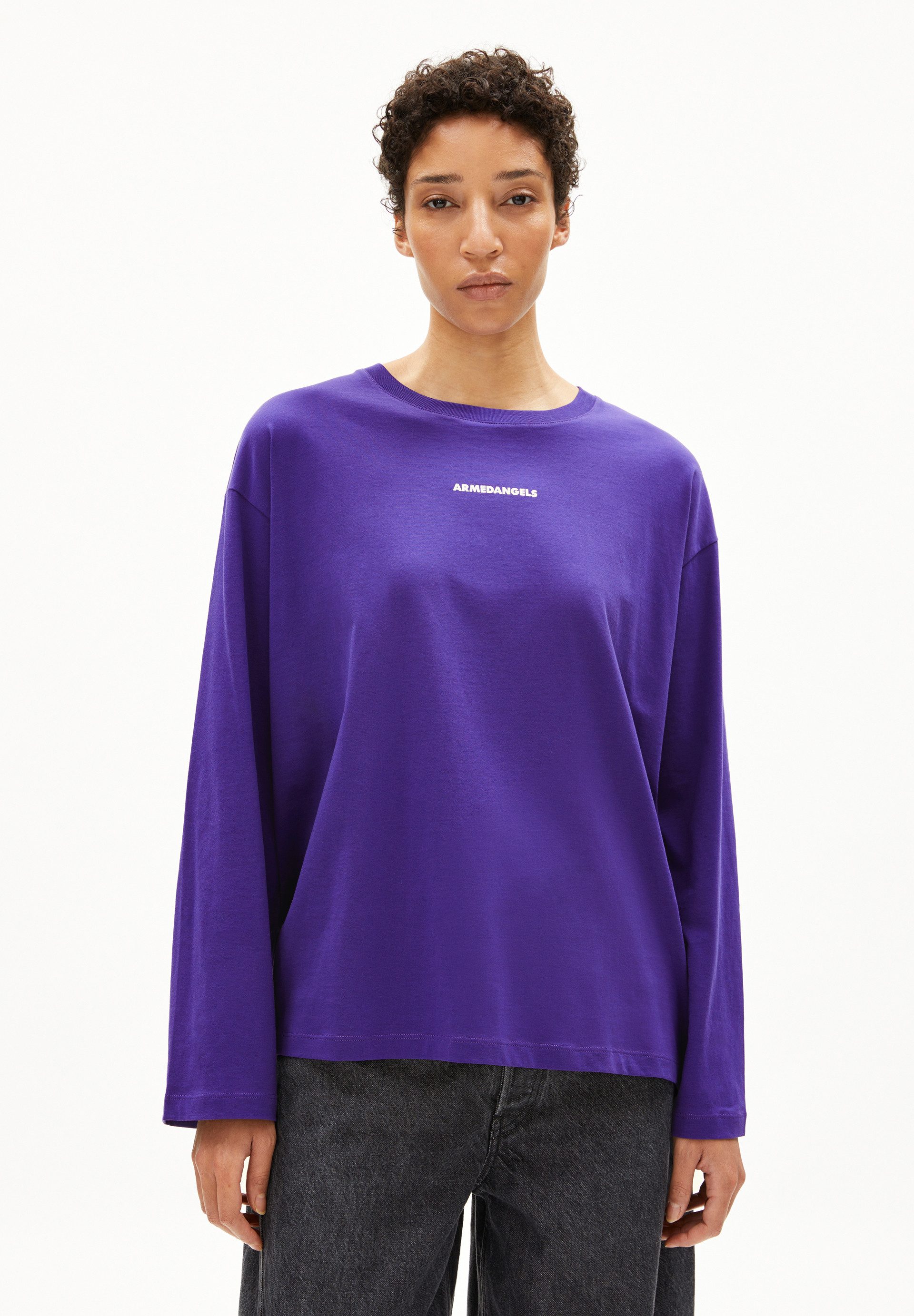 Armedangels Longsleeve FIETAA DIFFERENCE Longsleeve aus Bio-Baumwolle Oversized Fit