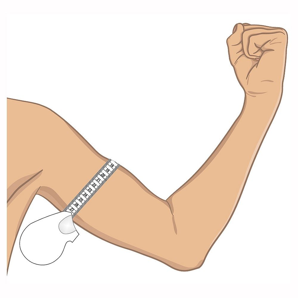 BEAZZ Fitness-Tracker Maßband Körper BMI Bodymass Fitness Bandmaß (Made in Germany, 1-tlg), 170 cm x 1,5 cm, Made in Germany