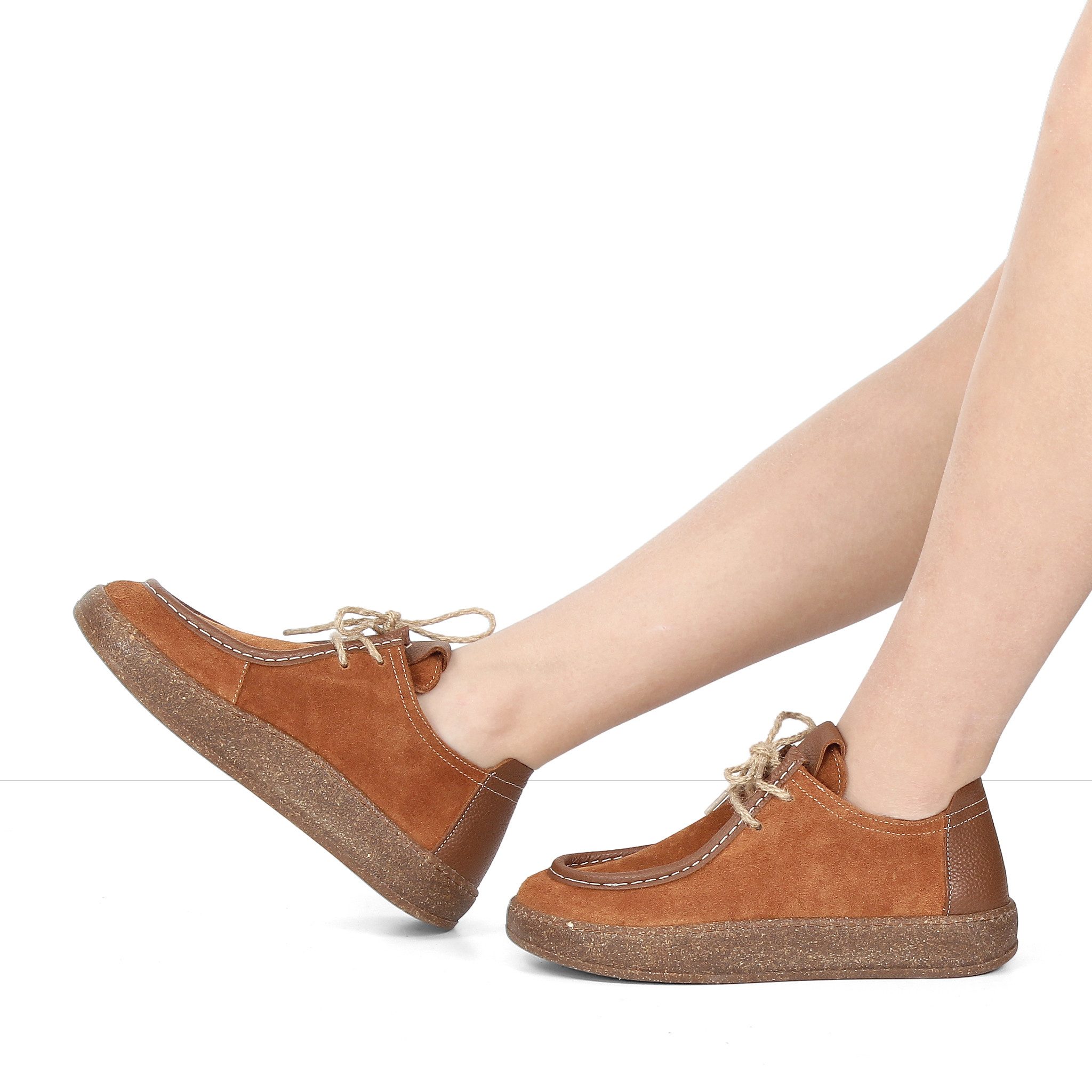 Celal Gültekin Plateau Mokassin-Stil Flach Schnürung Retro Freizeit Damen S günstig online kaufen