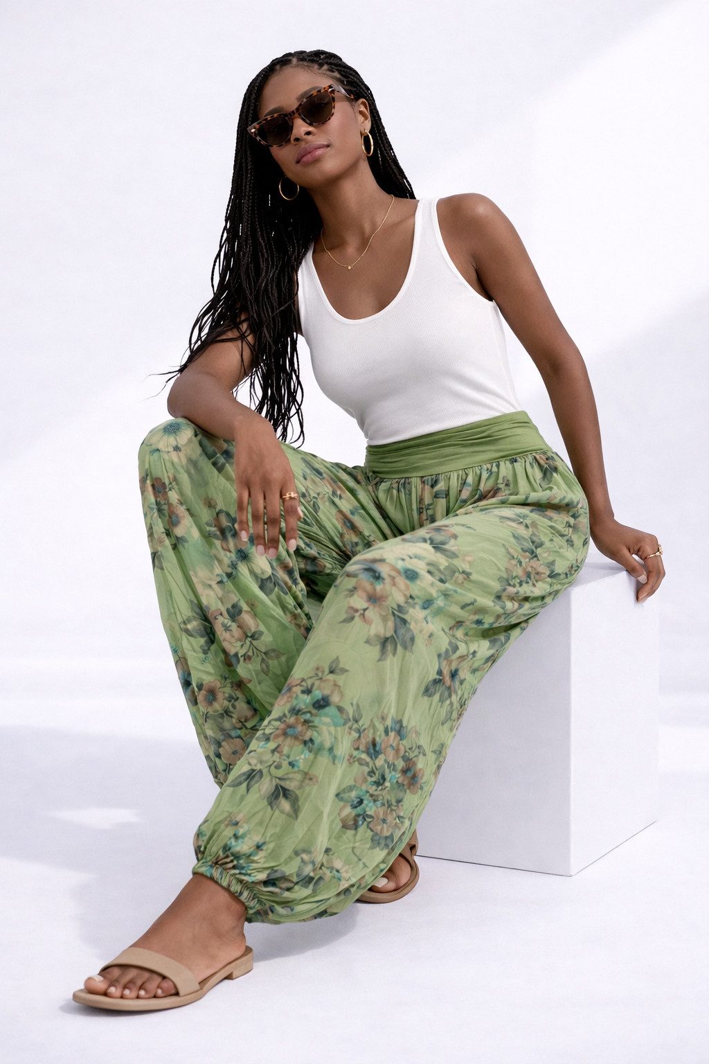 YC Fashion & Style Strandhose Haremshose mit Blumenprint – weiter Schnitt, günstig online kaufen