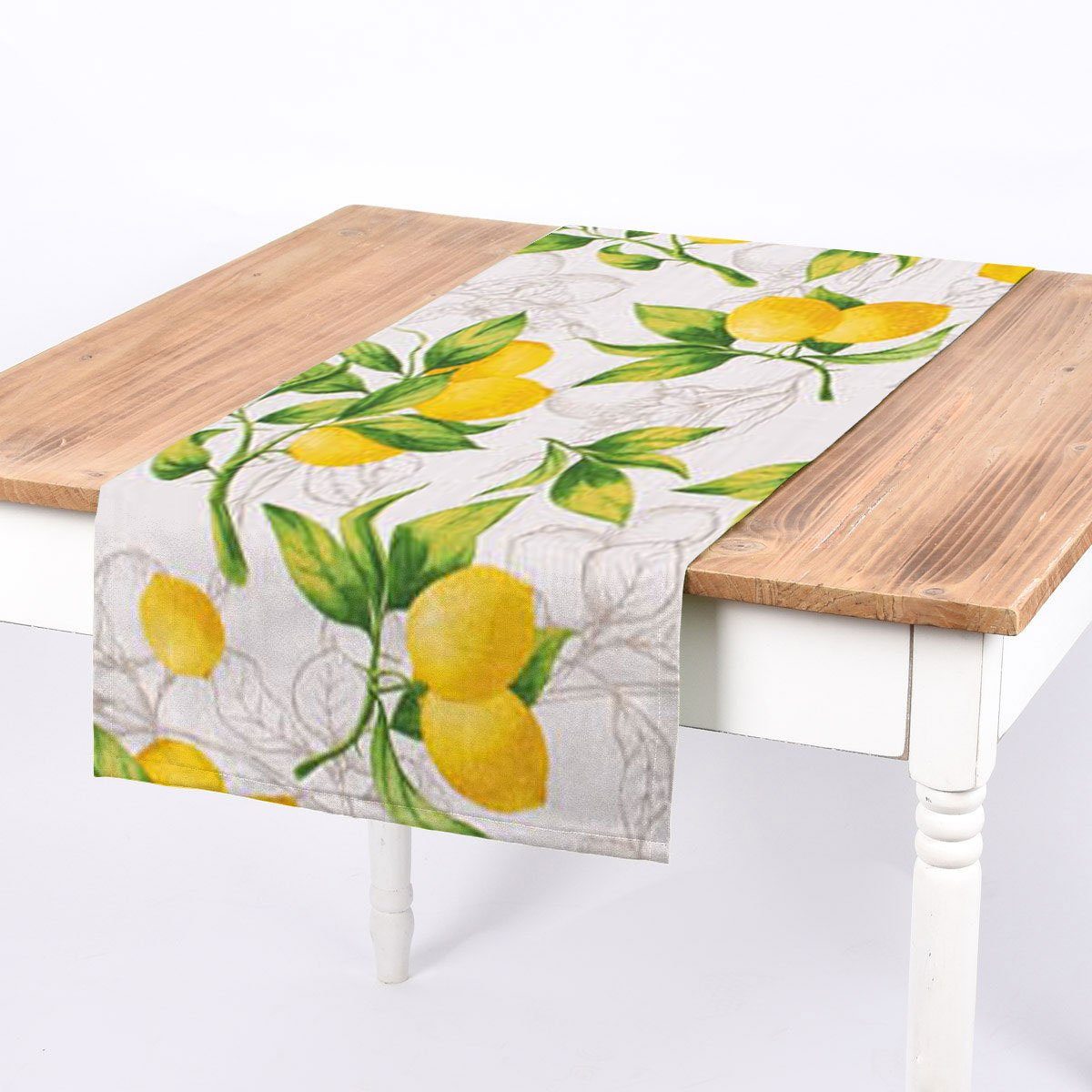 SCHÖNER LEBEN. Tischläufer SCHÖNER LEBEN. Tischläufer aus Baumwolle Citron günstig online kaufen