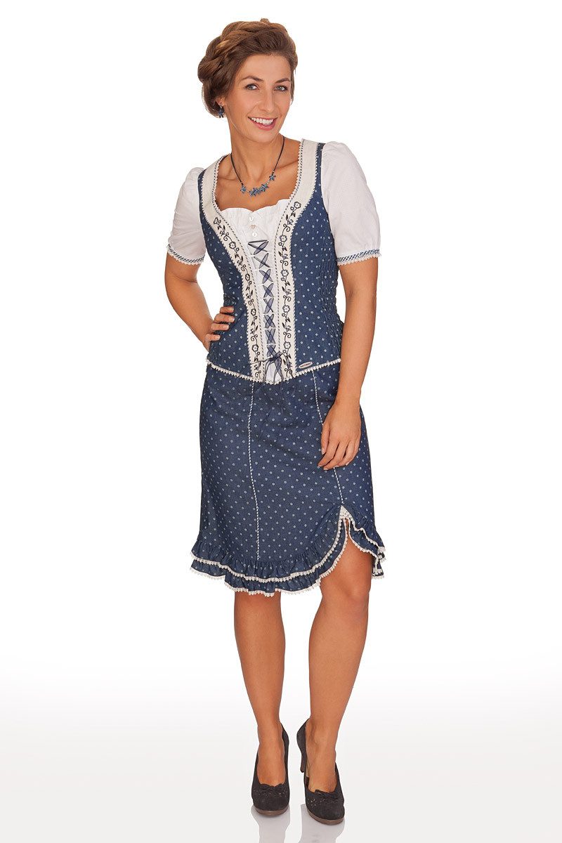 Spieth & Wensky Trachtenrock Trachtenrock - FELDA - blau