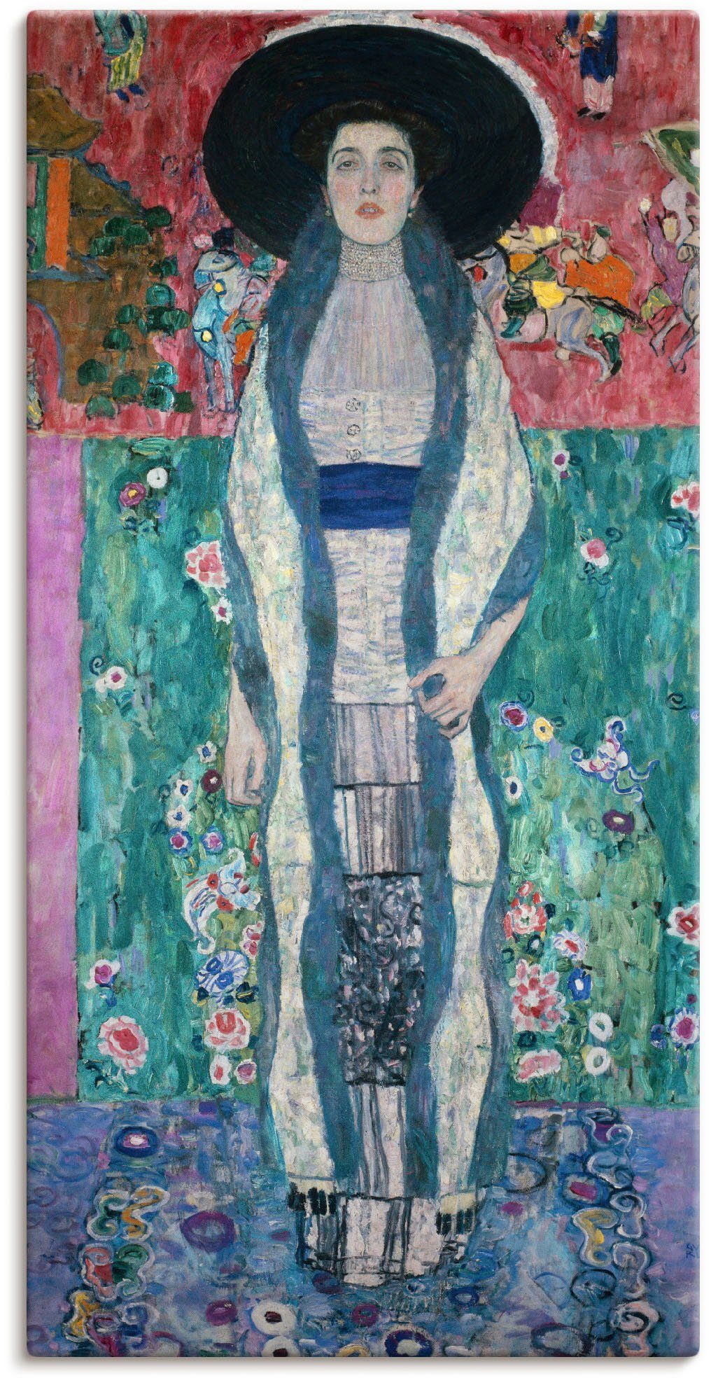 Artland Leinwandbild Bildnis Adele Bloch-Bauer II. 1912, Frau (1 St), auf Holzrahmen gespannt