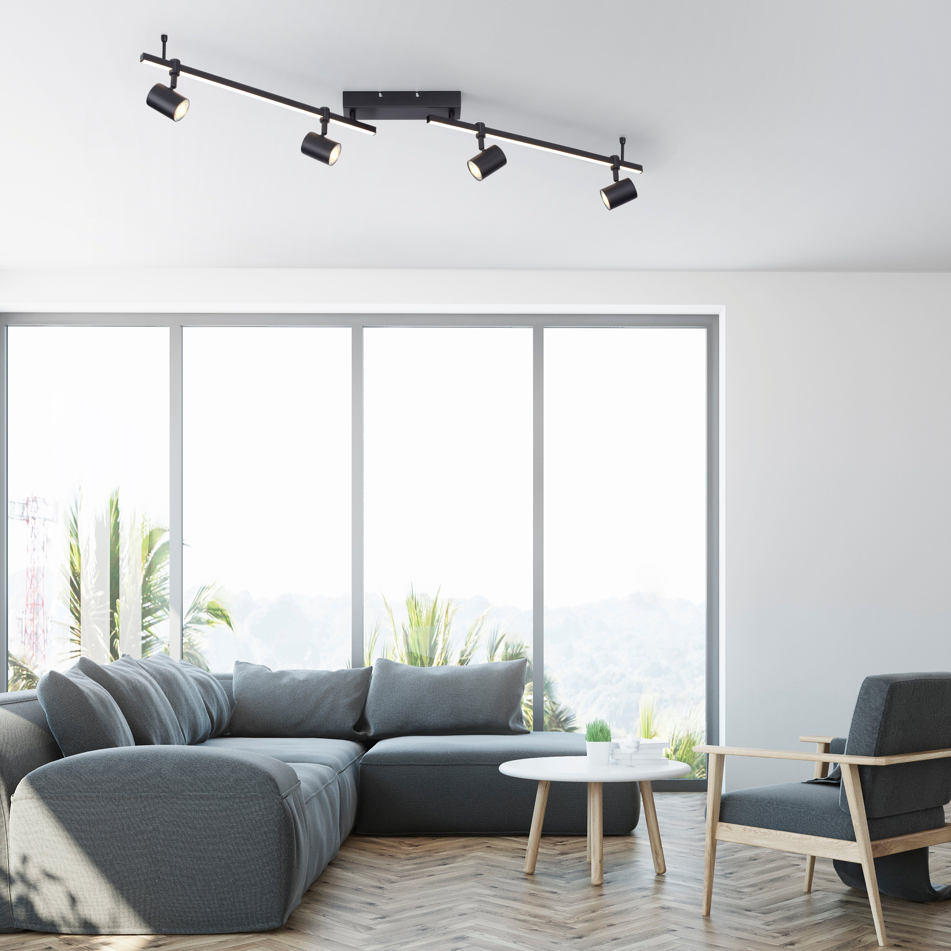 Neuhaus integriert, separat steuerbar BARIK, Deckenleuchte LED Warmweiß, (Schalter) fest Paul LED, wechselbar, LED
