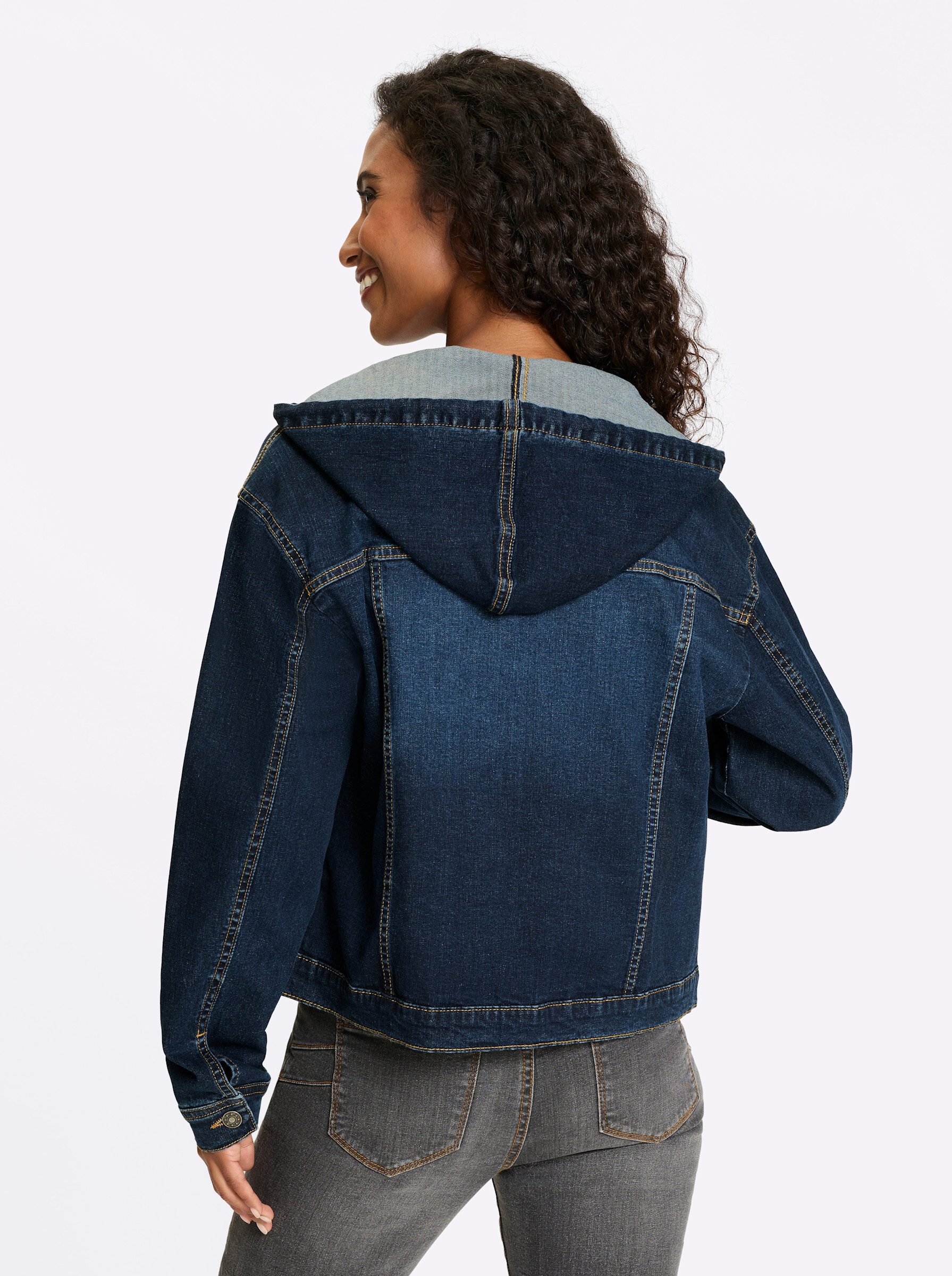 heine Blusenblazer Jeans-Jacke Langarm