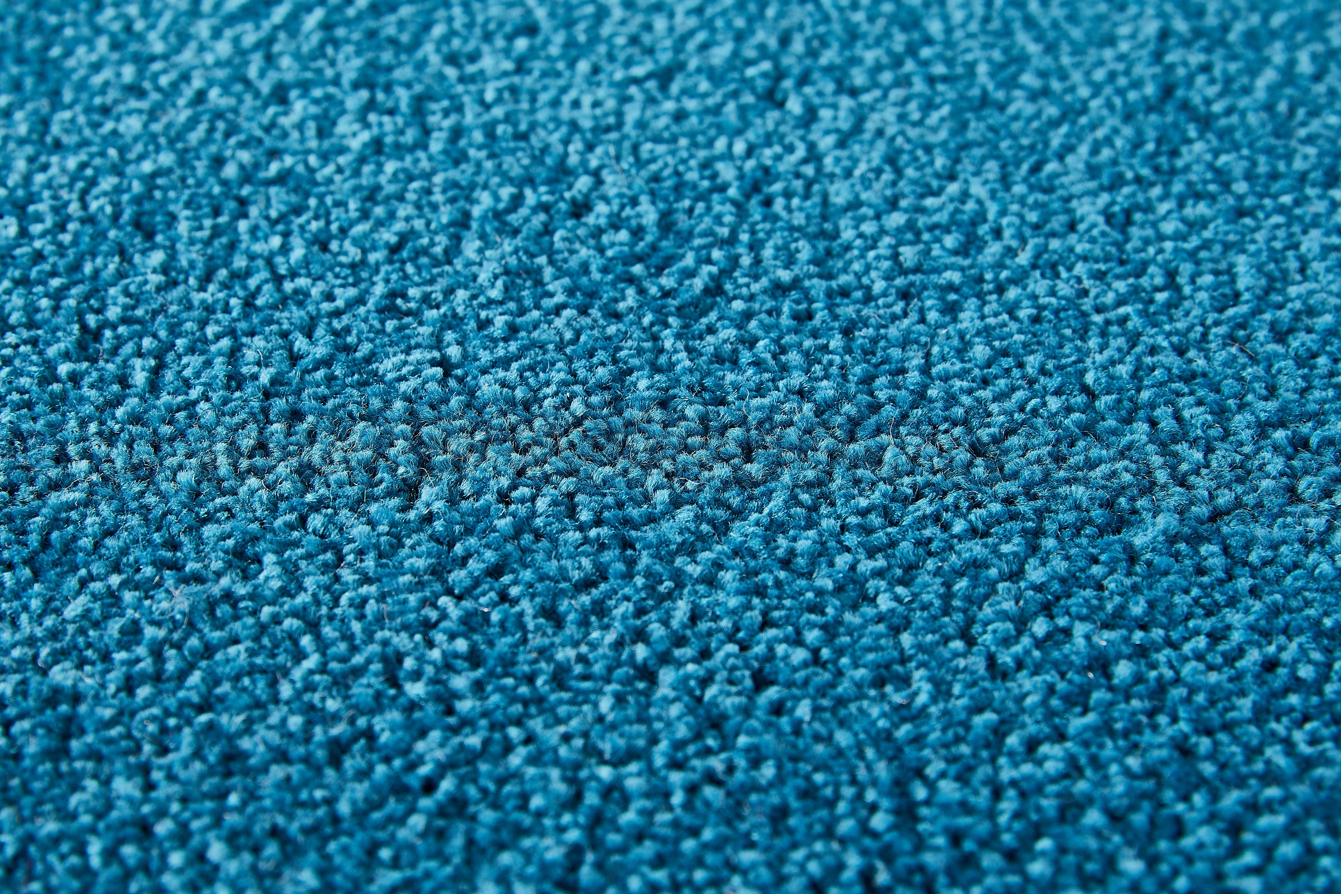 Teppichboden Coupon Frisee-Velours Sophie, Andiamo, rechteckig, Höhe: 12 mm, Uni Farben, Breite 400 cm oder 500 cm, strapazierfähig & pflegeleicht aquablau