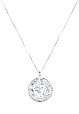 Elli Kette mit Anhänger Tree of Life Lebensbaum Floral 925 Silber