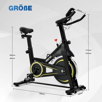 Merax Speedbike Merax Indoor Cycling Bike mit 8KG Schwungrad Magnet Riemenantrieb Heimtrainer für Heimgymnastik