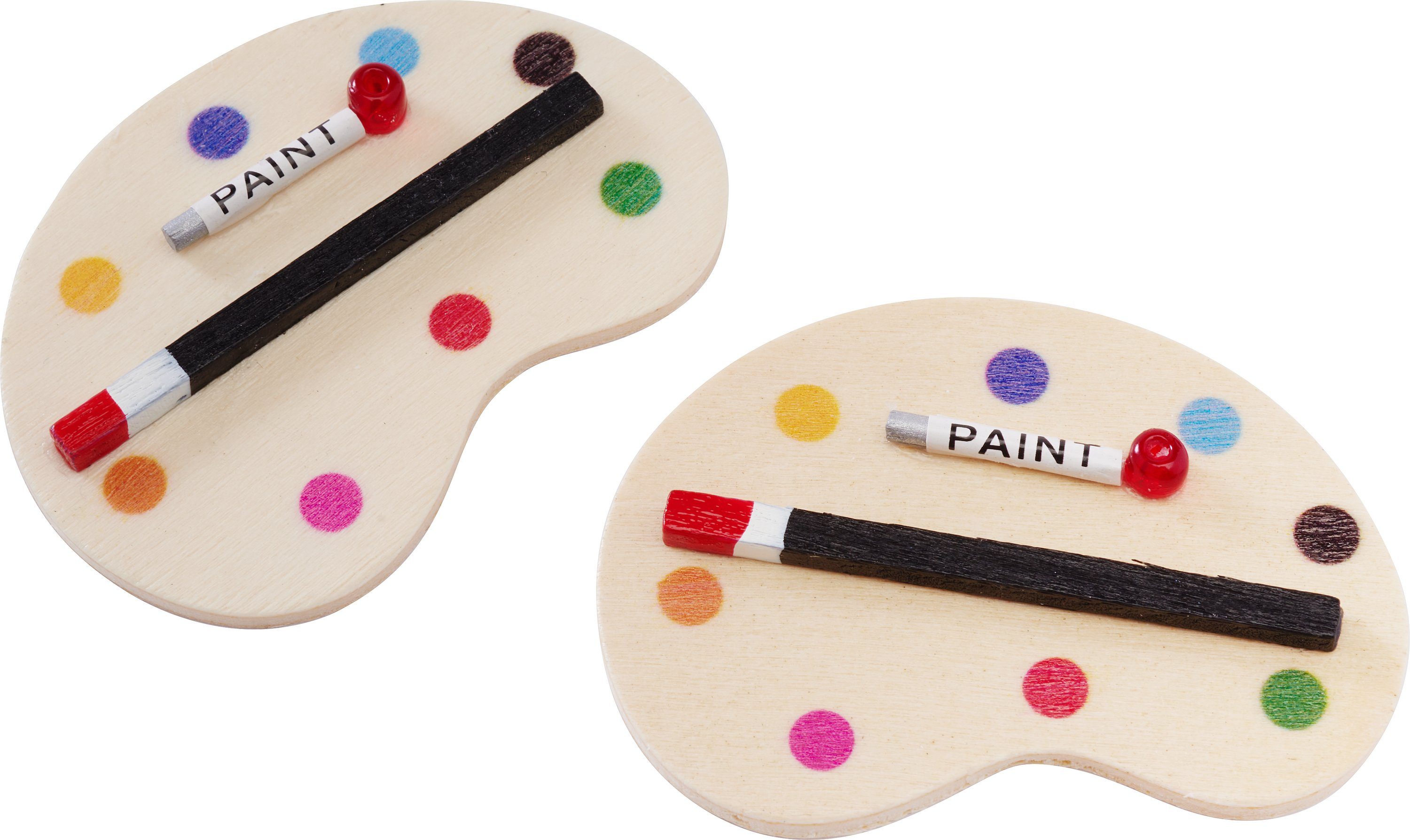 HobbyFun Dekofigur Mal-Palette, 2 Stück