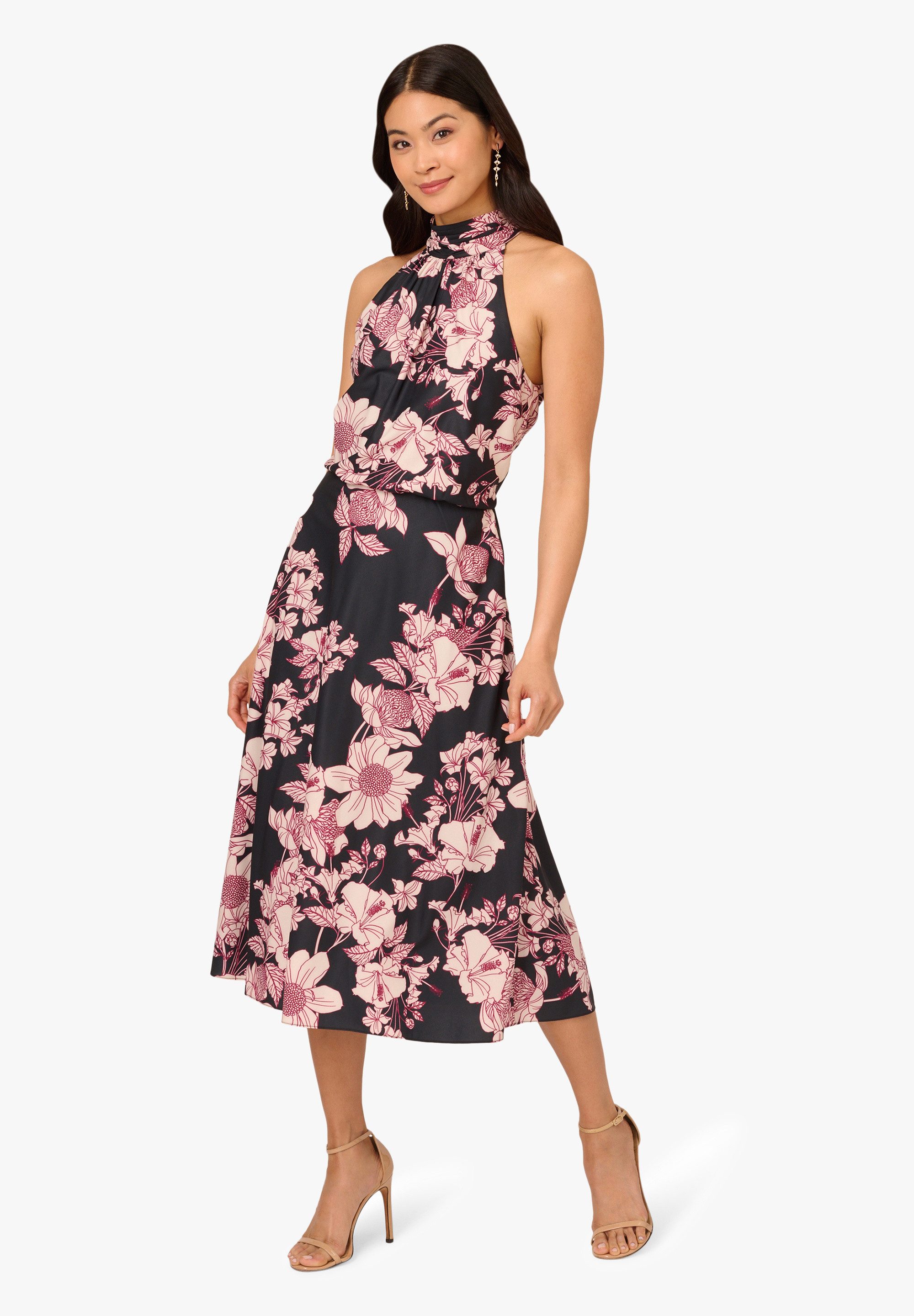 Adrianna Papell Sommerkleid Print Chiffon Halter günstig online kaufen