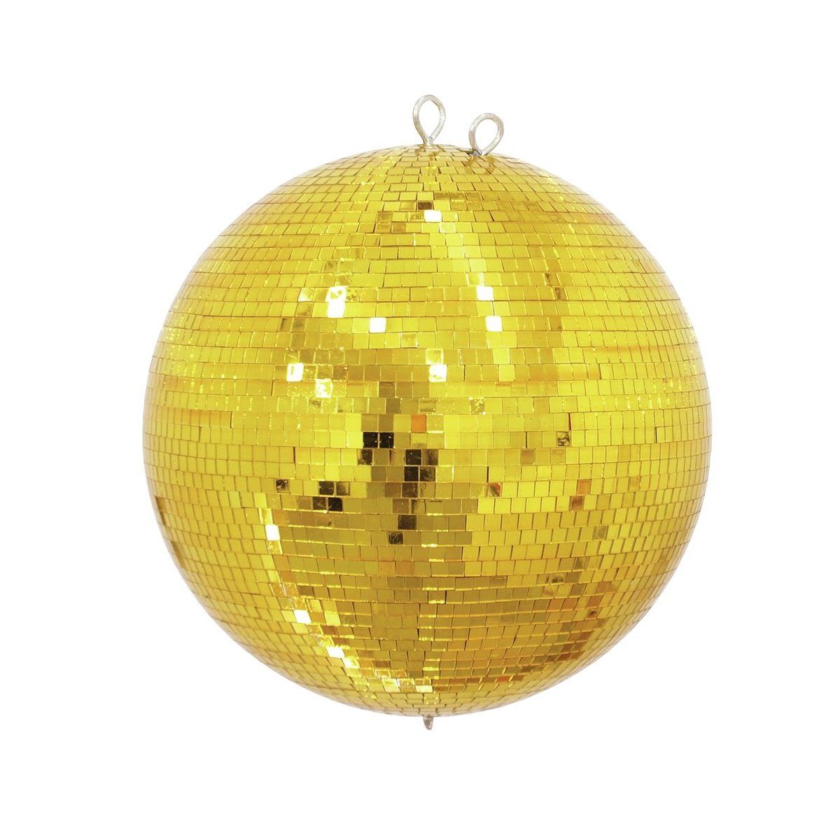 SATISFIRE Discolicht Spiegelkugel 30cm gold Safety Discokugel Mirrorball party Disko Deko