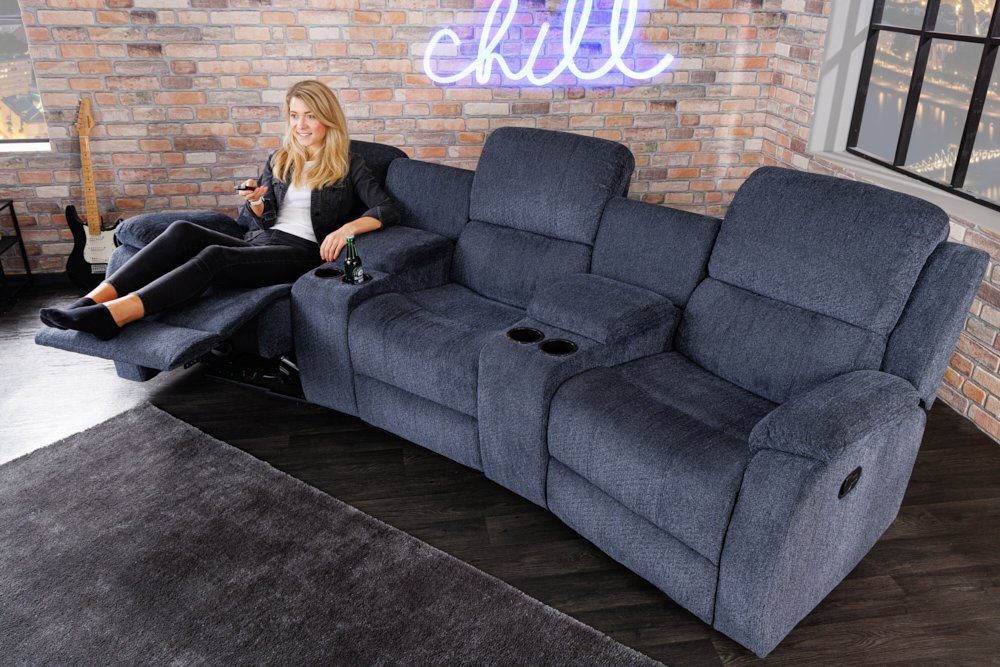 riess-ambiente TV-Sessel HOLLYWOOD dunkelgrau (Einzelartikel, 1-St), Wohnzimmer · Getränkehalter · Federkern · Kinositz · 3-Sitzer · Modern – Bild 4 von 5