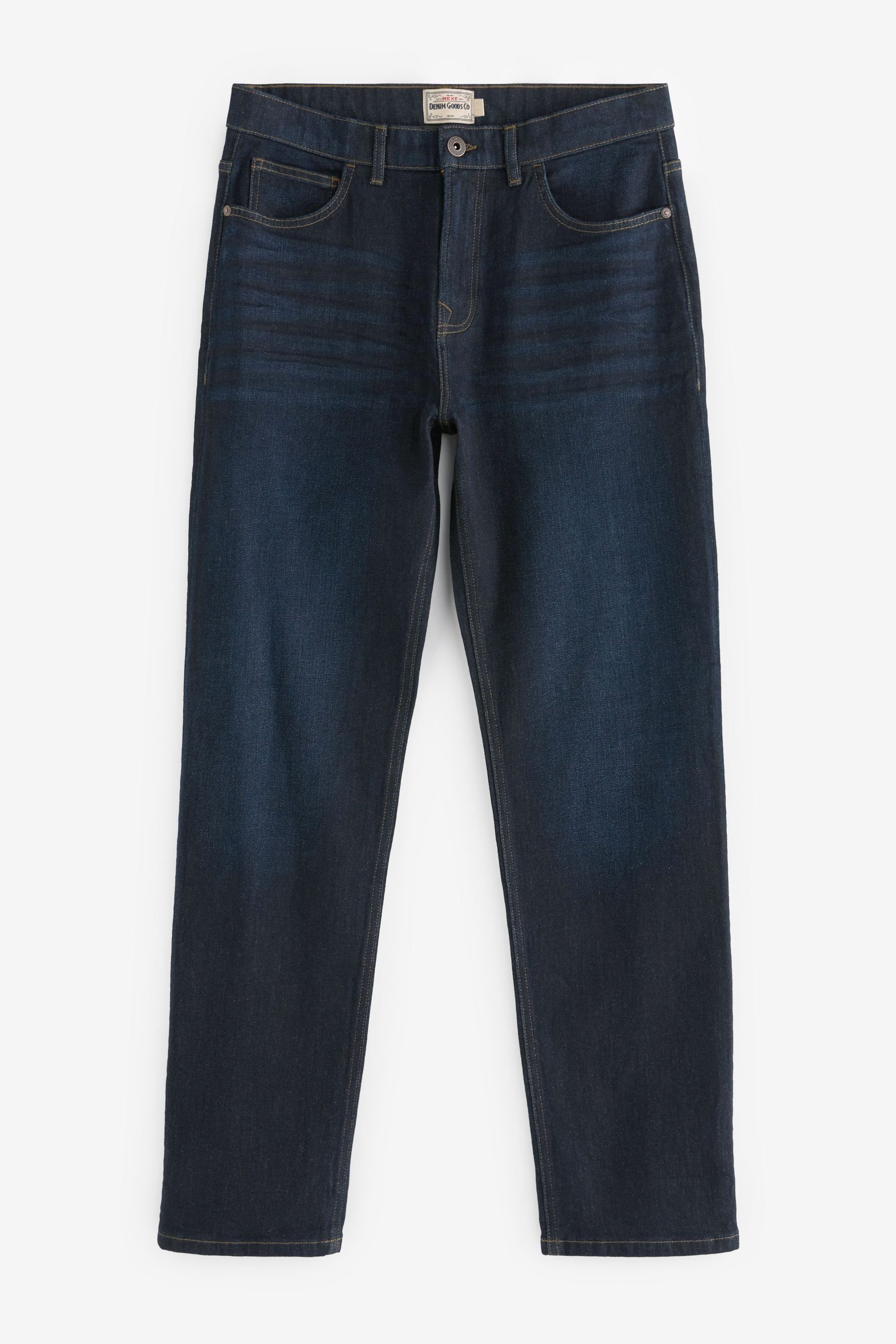 Next Straight-Jeans Blue Vintage-Look Ink im Dark Fit Stretch-Jeans (1-tlg) Straight