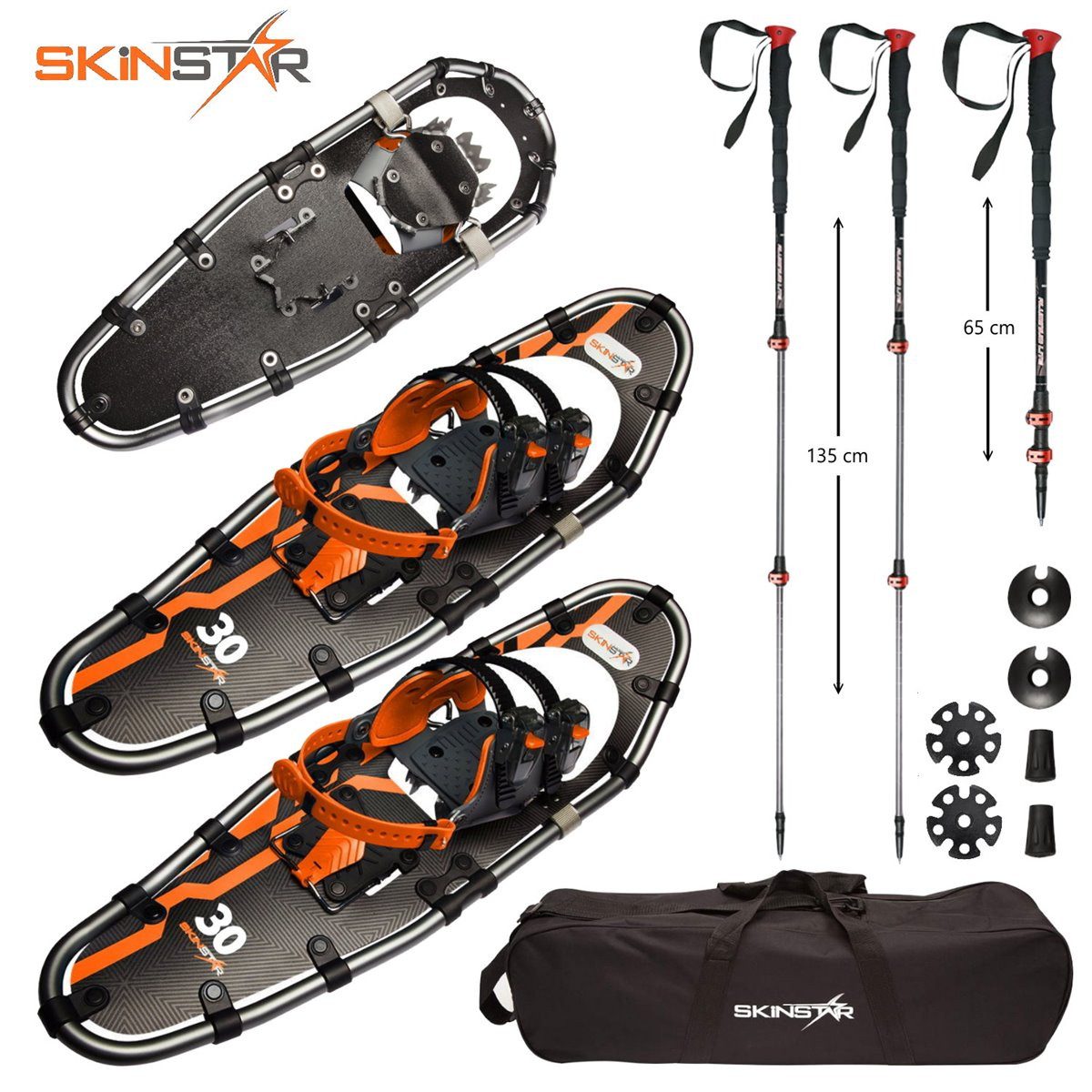 SkinStar Schneeschuhe SKINSTAR Schneeschuhe 30 SET Alu-Rahmen Schneeschuhwandern Tourenski