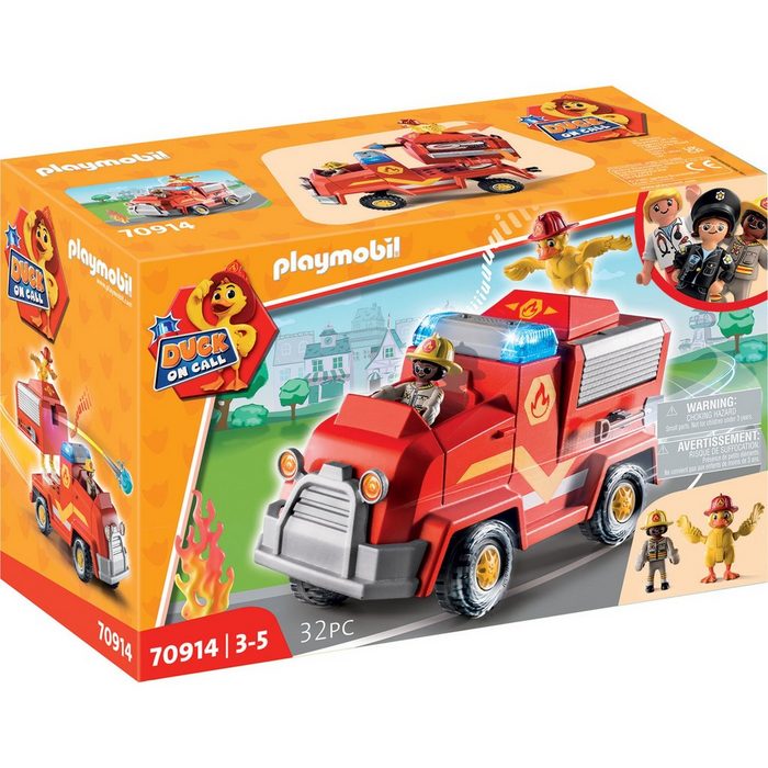 Playmobil® Konstruktionsspielsteine DUCK ON CALL Feuerwehr Einsatzfahrzeug