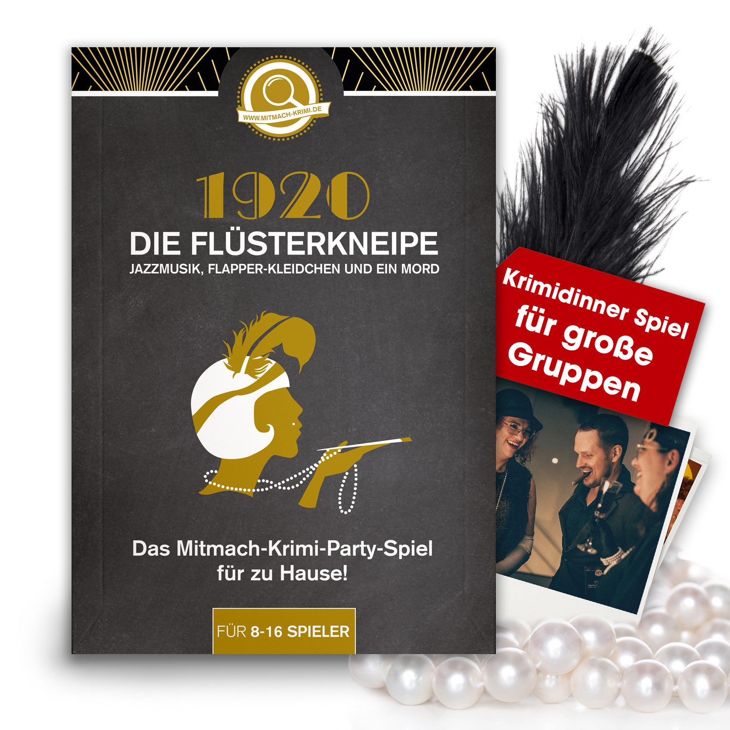 mitmach-krimi Spiel Krimi-Party, 1920 Die Flüsterkneipe - für 8-16 Spieler