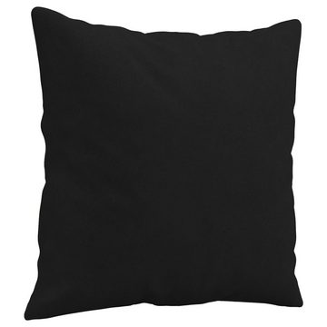 vidaXL Zierkissen Zierkissen 2 Stk. Schwarz 40x40 cm Mikrofasergewebe, (1 St)