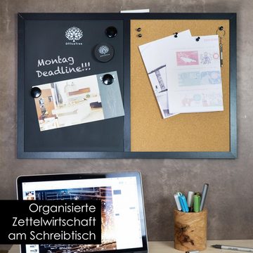 OfficeTree Wandtafel Kombitafel, (Set), Tafel Korkwand Memoboard mit Zubehör