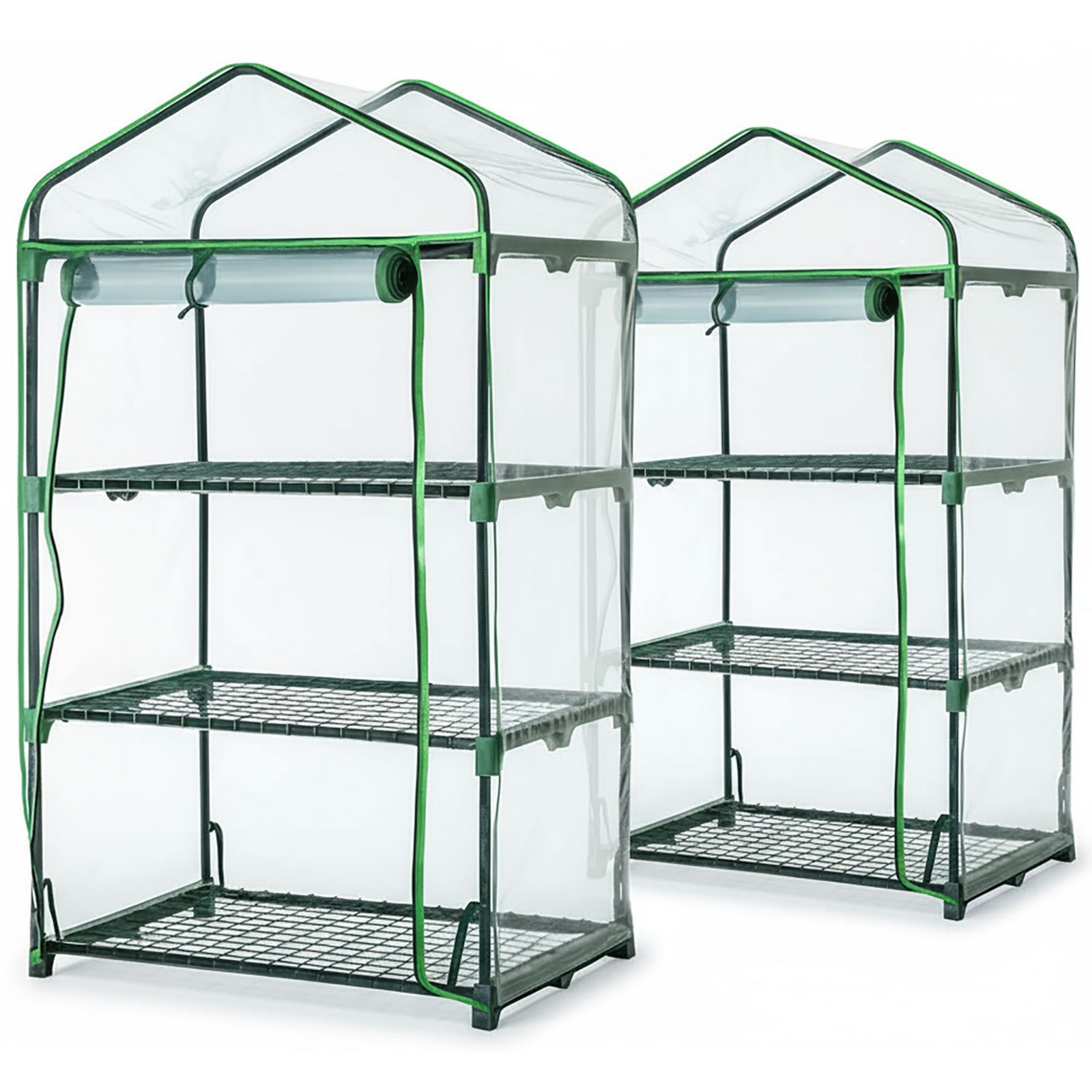 BURI Gewächshaus Robustes Gewächshaus mit 3 Etagen 126x70x50cm Anzucht & Saatkeimung
