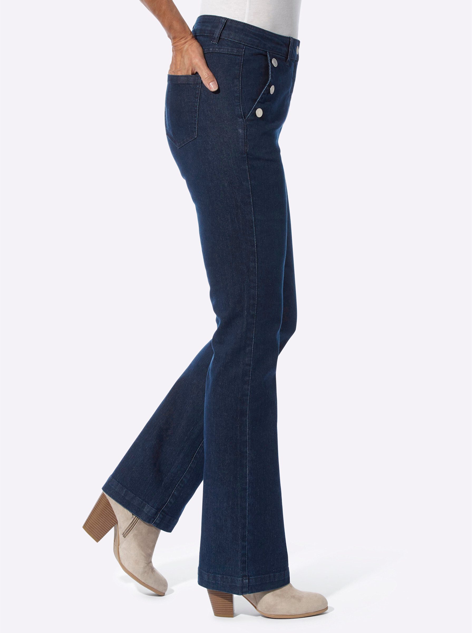 Sieh an! Bequeme Jeans Bootcut-Jeans . günstig online kaufen