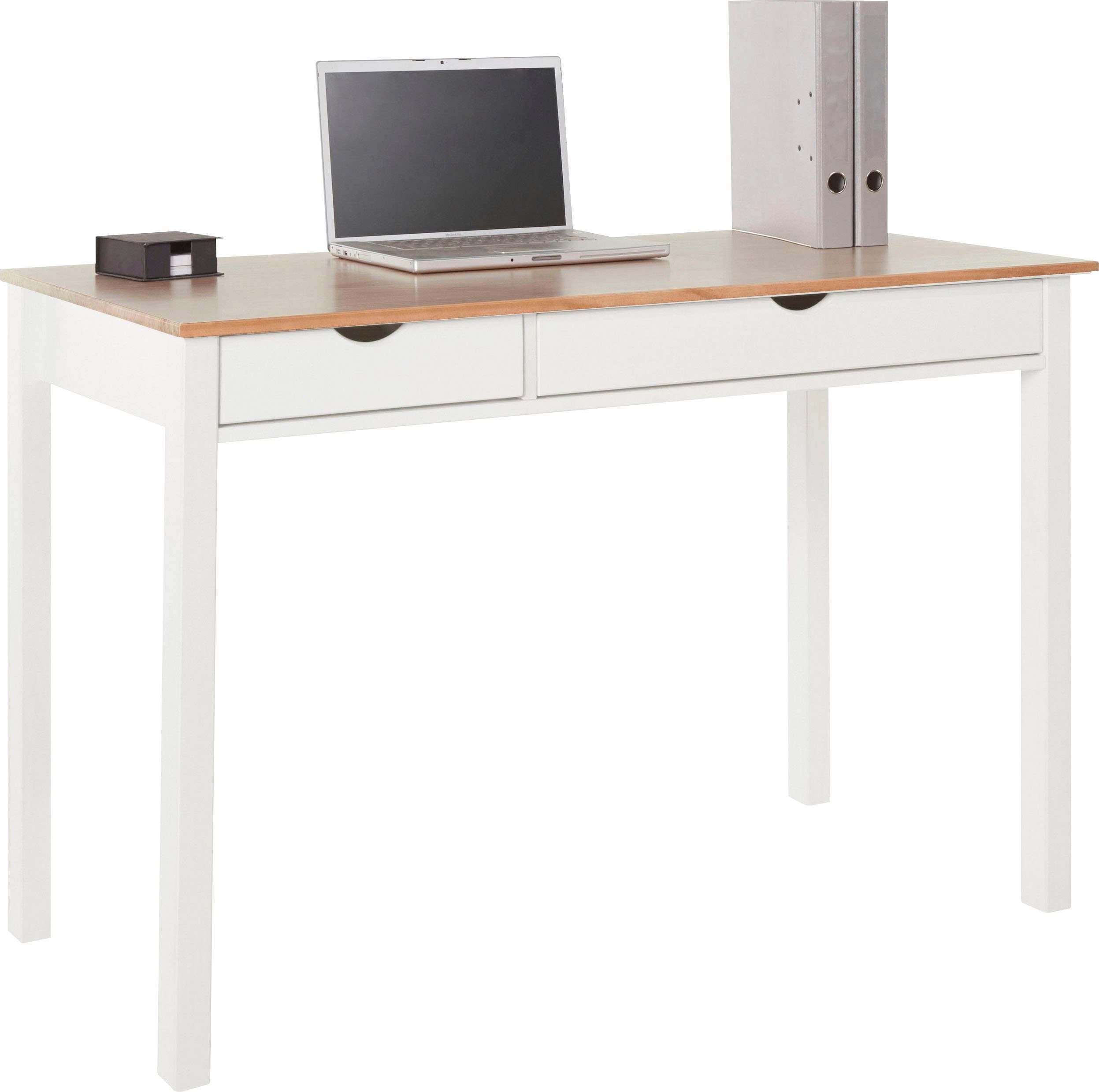 INOSIGN Schreibtisch Gava, massives Kiefernholz, für das home office, Laptoptisch Breite 120 cm