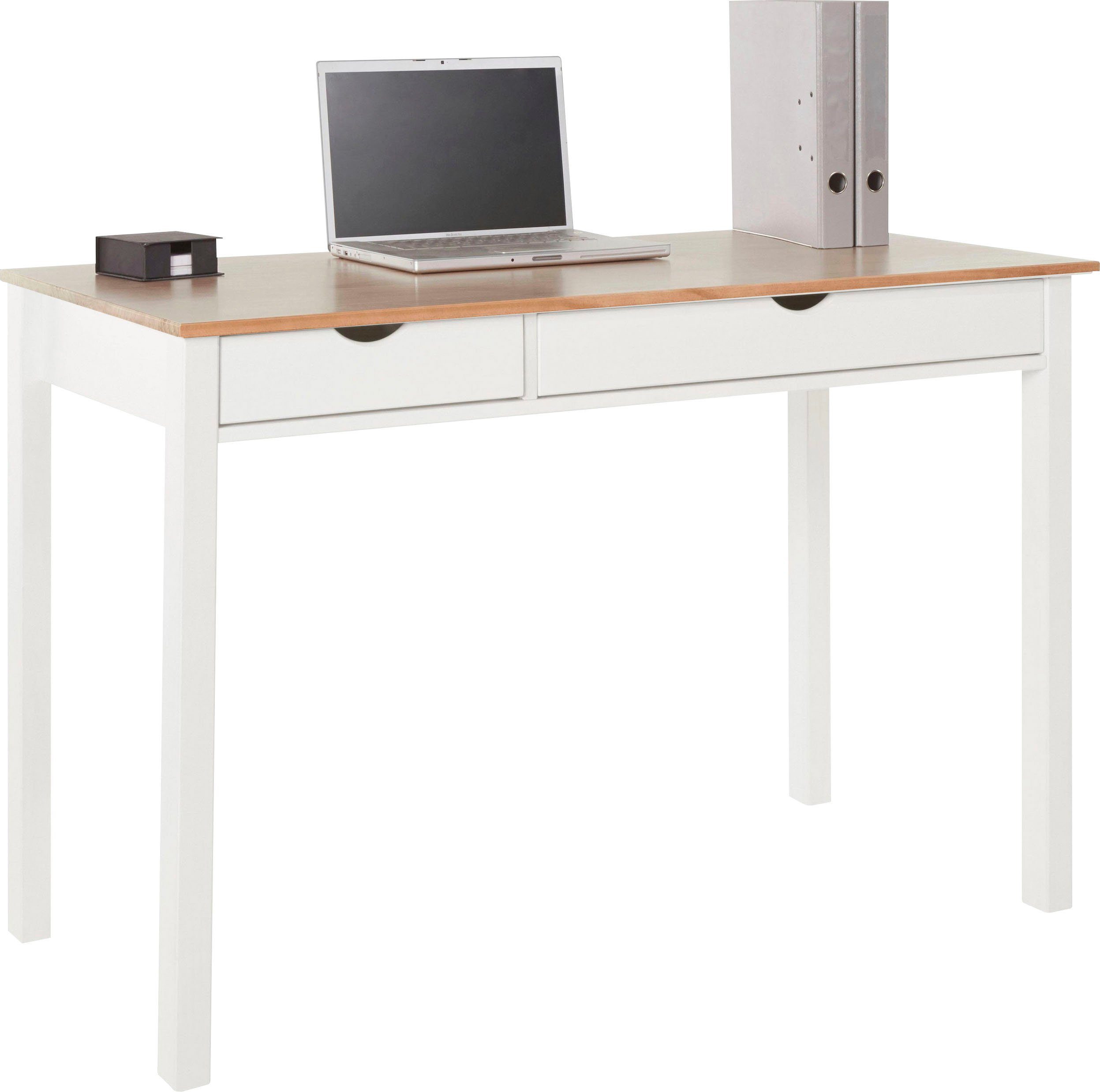 INOSIGN Schreibtisch Gava, massives Kiefernholz, für das home office,  Laptoptisch Breite 120 cm
