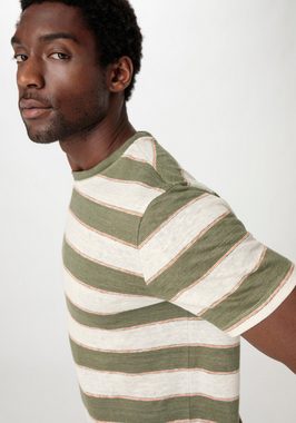 Hessnatur T-Shirt Streifen Regular aus reinem Leinen (1-tlg)