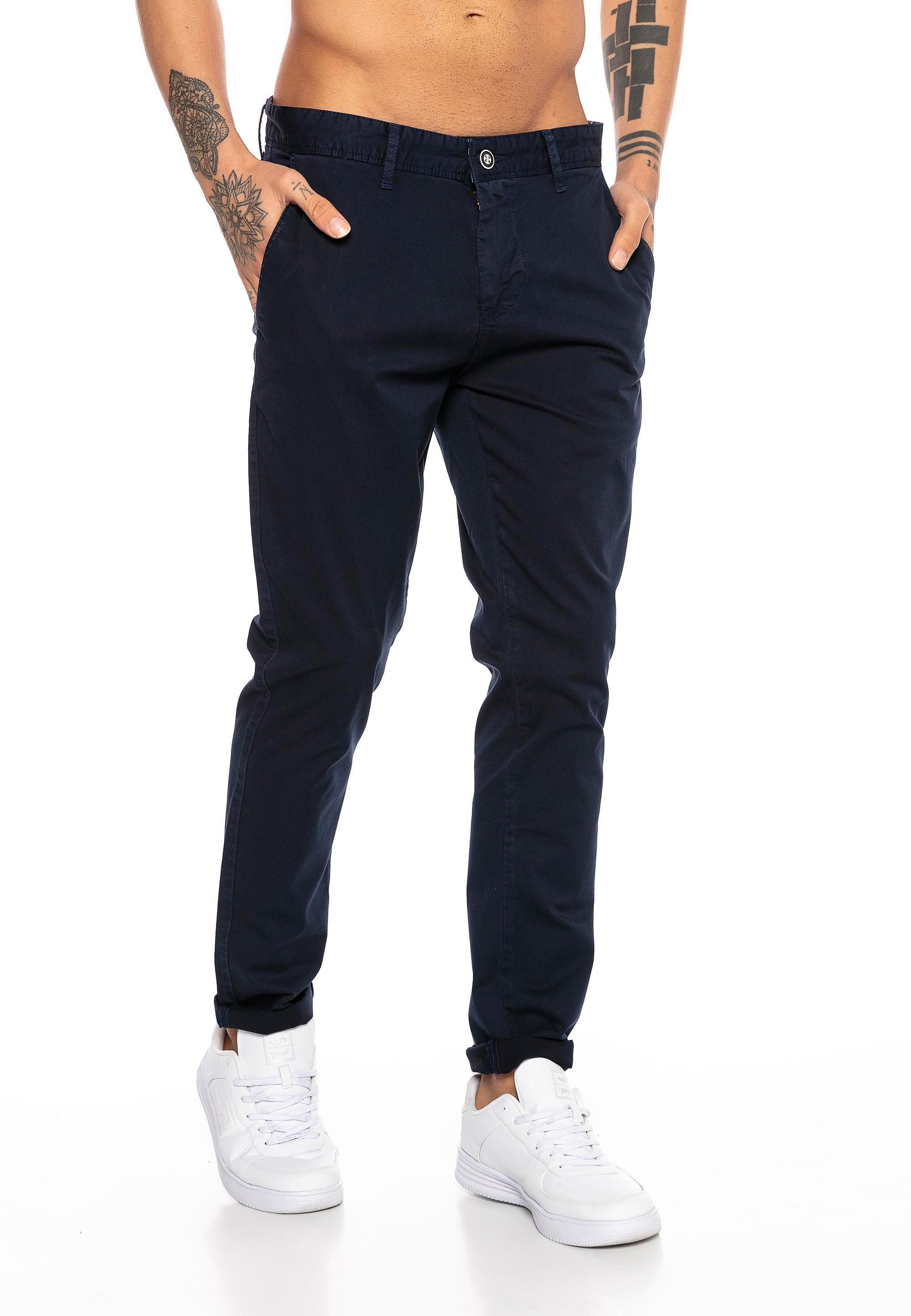 RedBridge Chinohose Premium Allrounder Hose vielseitig kombinierbar Navy Blau