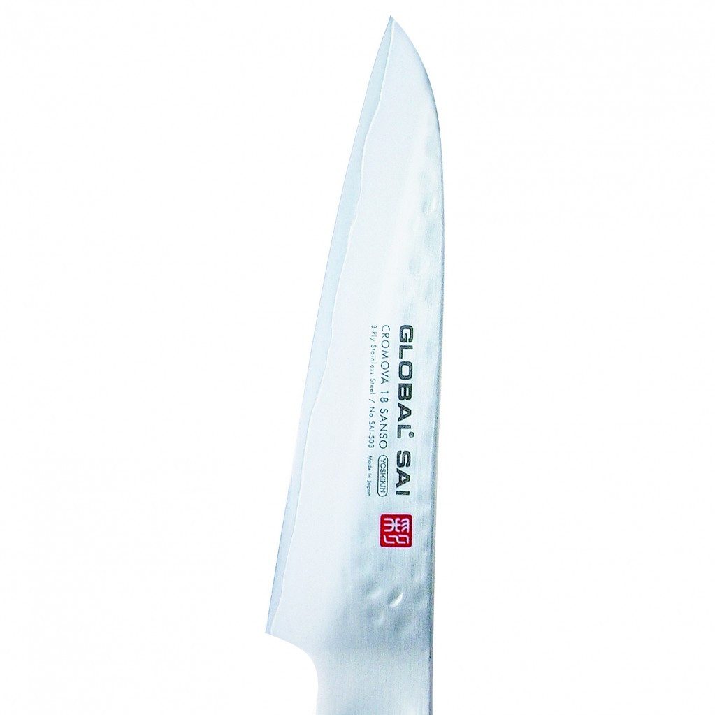 GLOBAL Schälmesser SAI-S03R Schälmesser gerade, Hammerdesign
