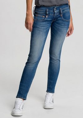 Herrlicher Slim-fit-Jeans PITCH SLIM ORGANIC Vintage-Style mit Abriebeffekten