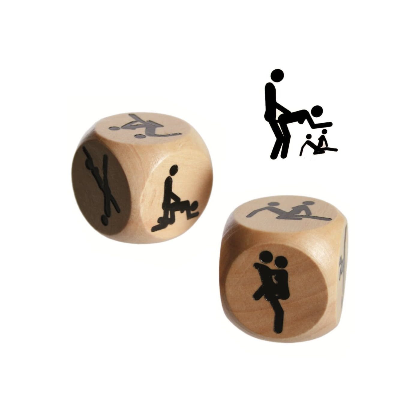 Out of the Blue Motorikwürfel Holz Würfel Kamasutra ca. 3 x 3 cm, (2-tlg)