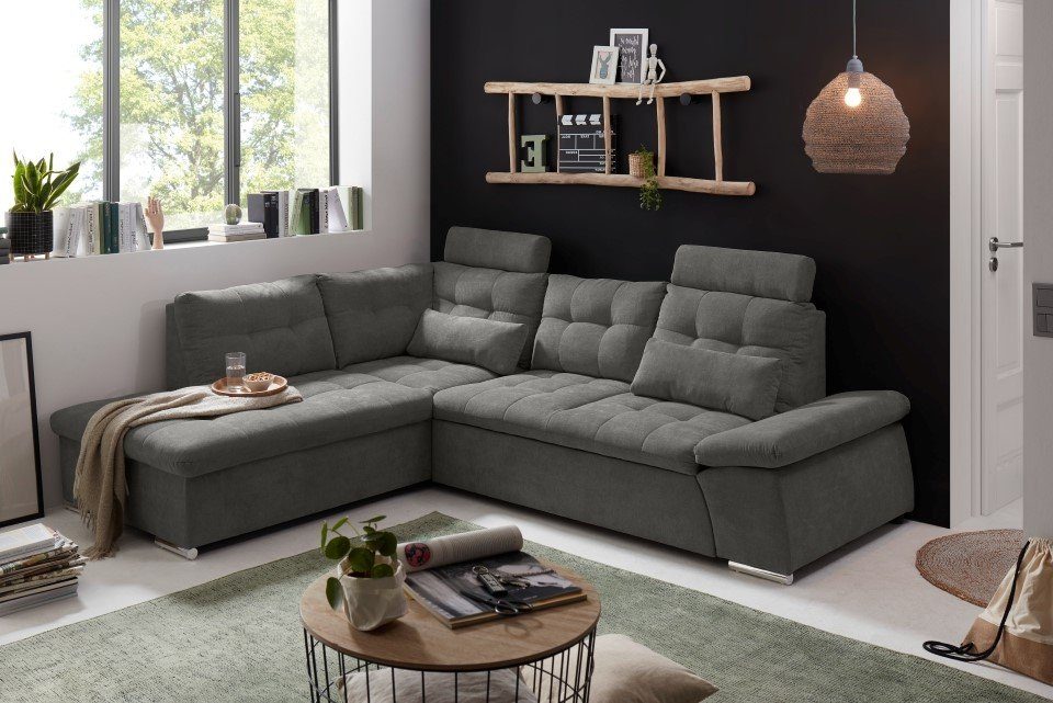 ED EXCITING DESIGN Ecksofa Nalo, mit Schlaffunktion günstig online kaufen