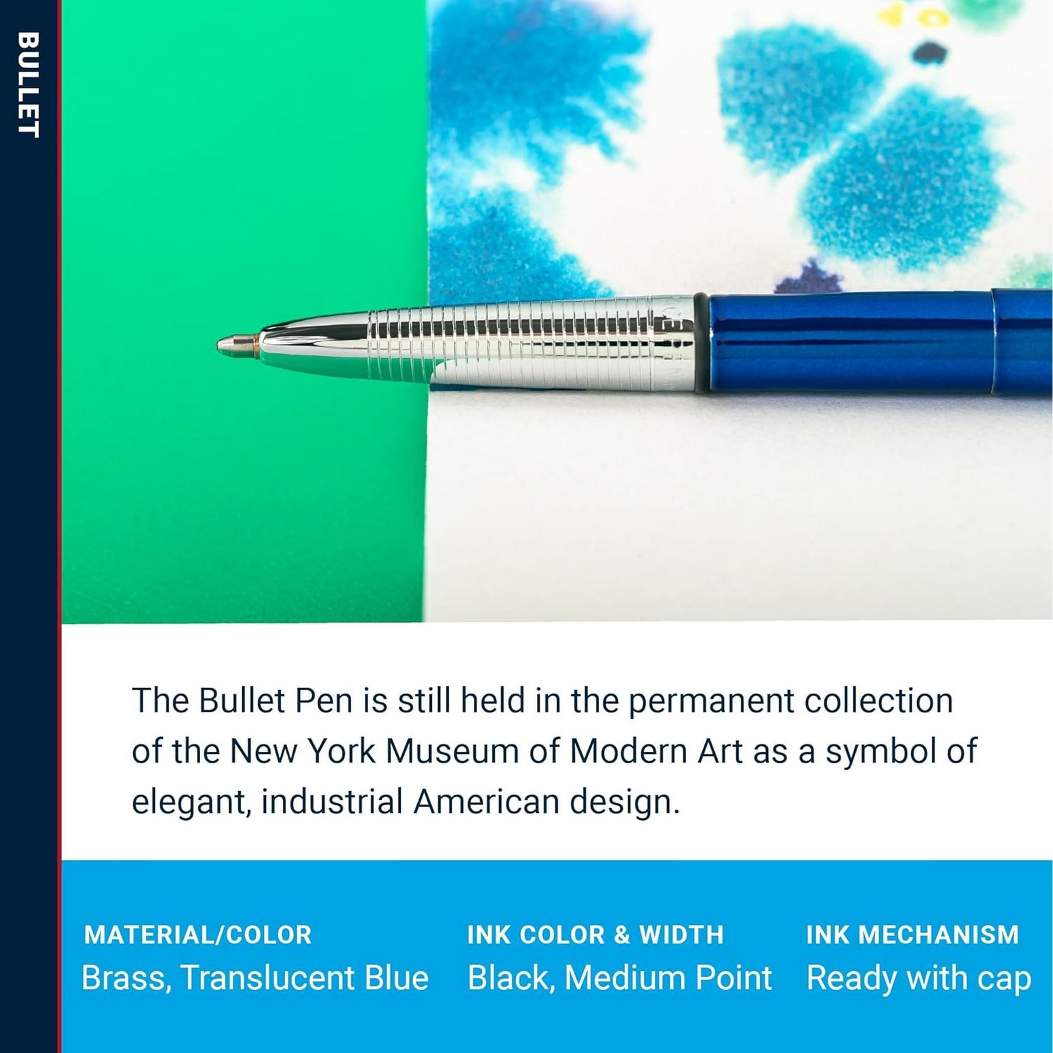 Fisher Space Pen Kugelschreiber Fisher Space Pen Kugelschreiber Bullet Lack Pastel Blueberry Stärke M