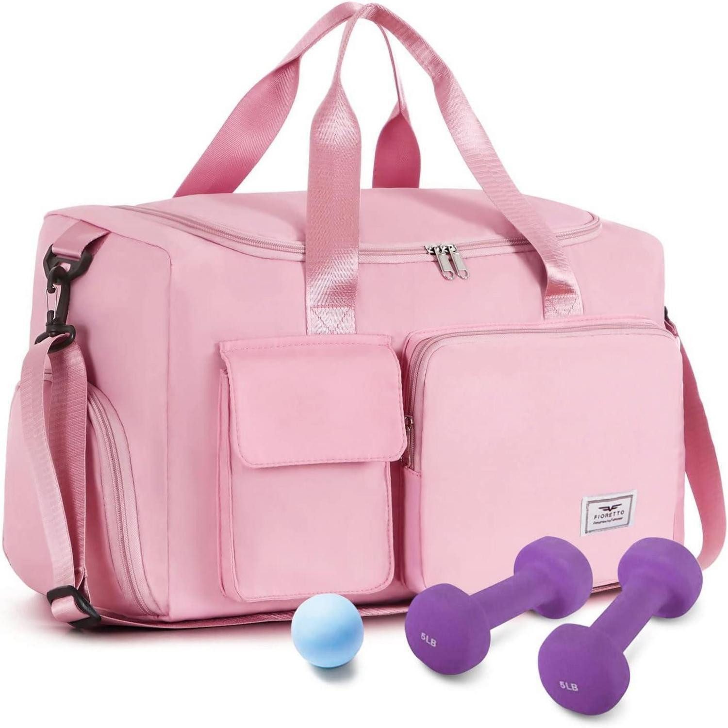 LuxusKollektion Sporttasche 35L Damen Sporttasche Faltbare Reisetasche mit Schuhfach und Nassfach