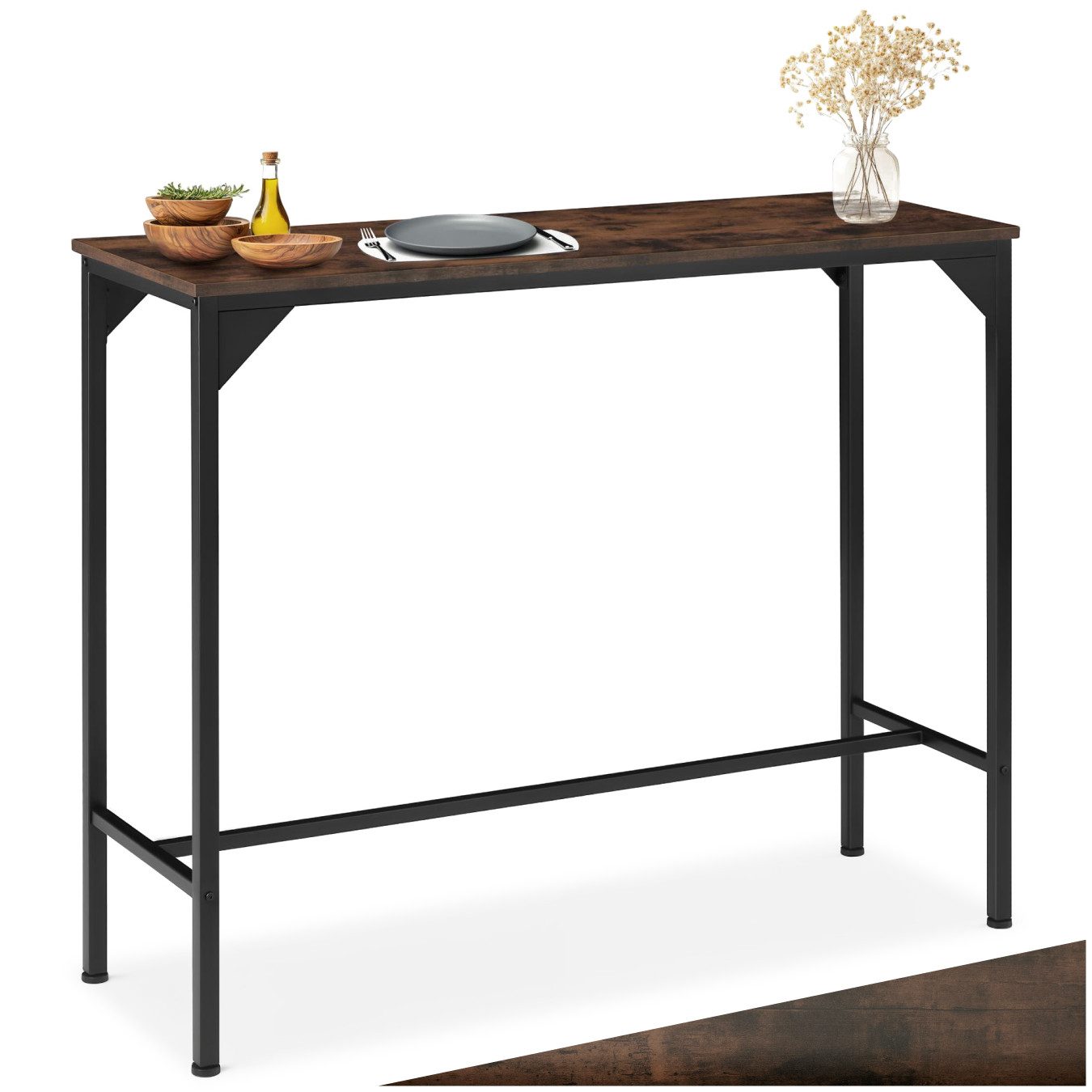 tectake Esstisch Bartisch (1-St., 1 tlg), Schmaler Bartisch im minimalistis günstig online kaufen