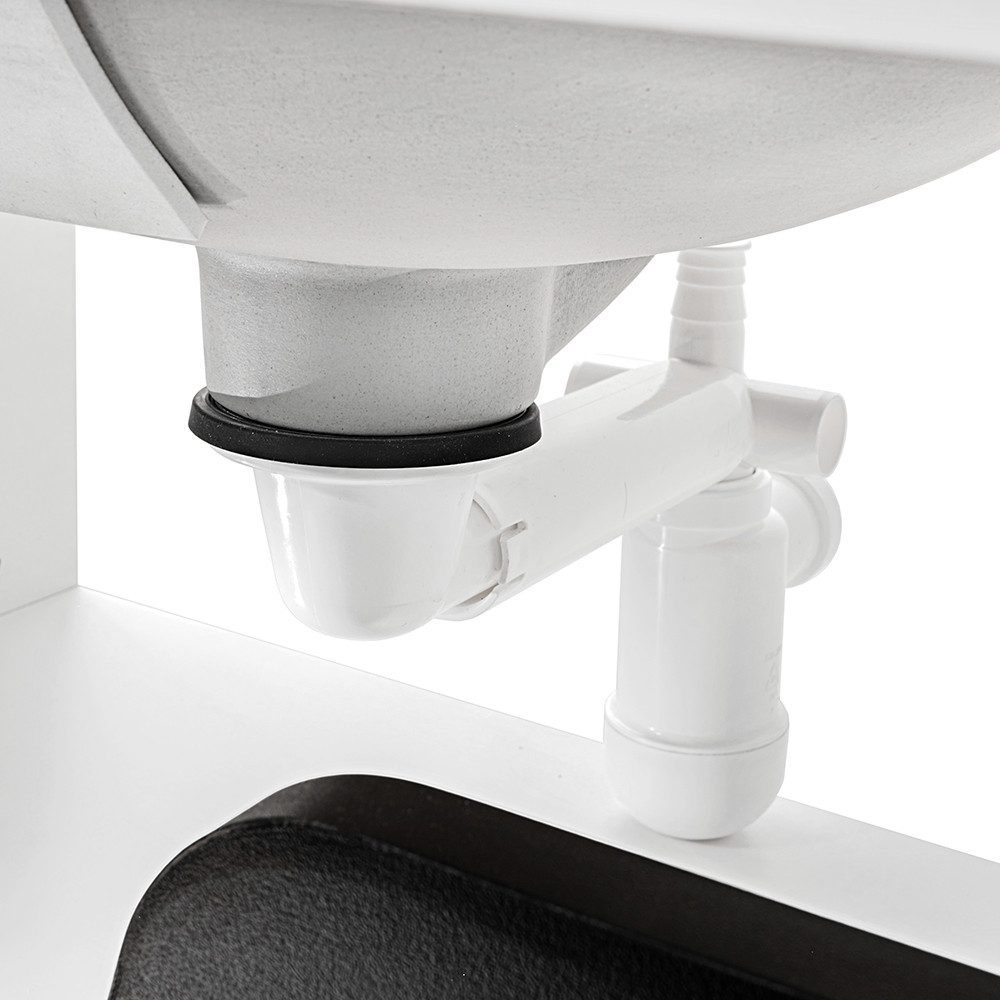 Lomadox Ablaufgarnitur SIPHON-56 Siphon für eingelassene Waschbecken, Pupup-Ventil gold – Bild 4 von 5