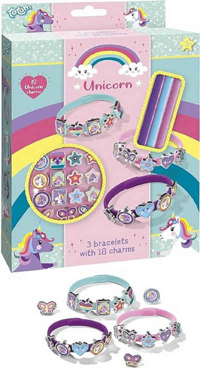totum Bastel-Armband Unicorn Charm-Armbänder Bastel-Set: Unicorn
