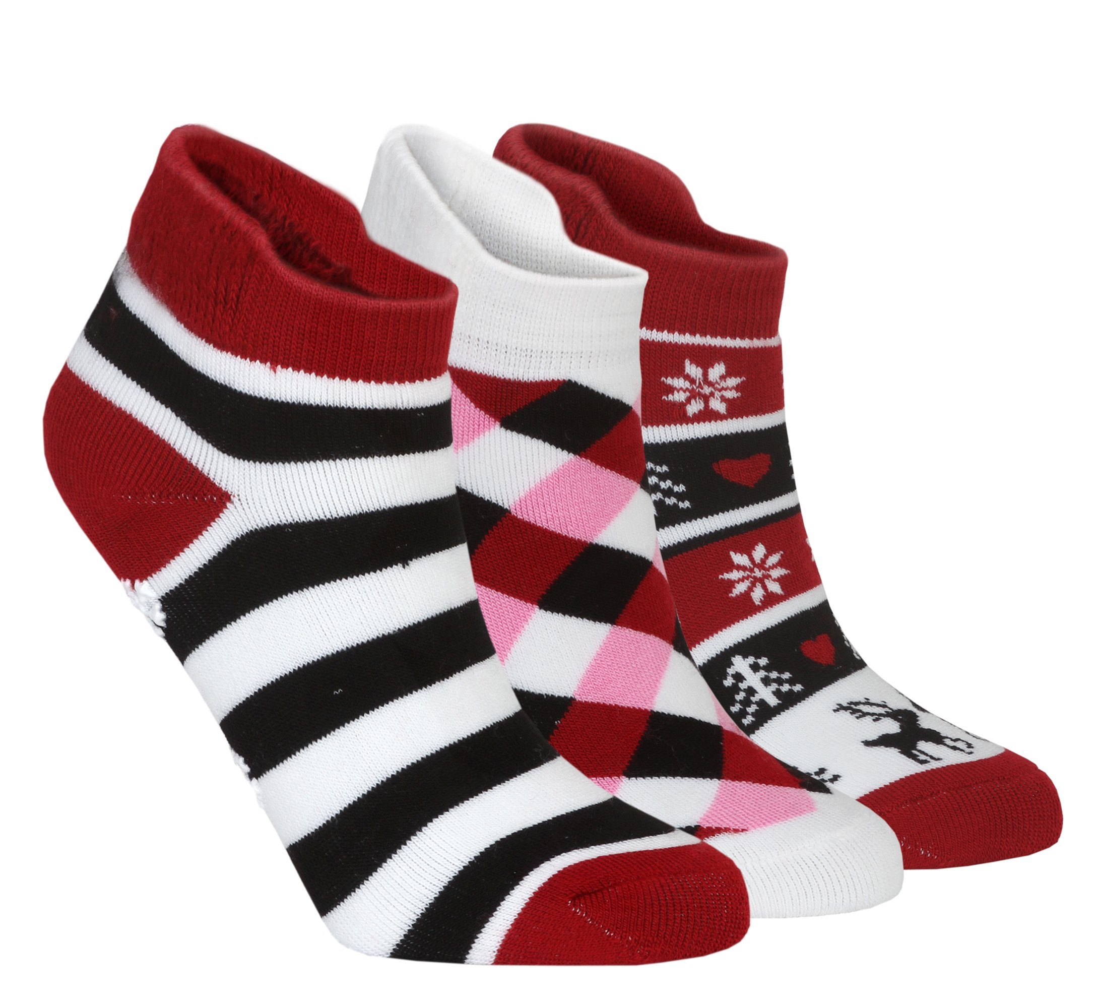 NoblesBox Haussocken Rutschfest Thermosocken (Beutel, 3-Paar, 37-40 EU Größe) Damen Warme Socken, Wintersocken Asorti-2