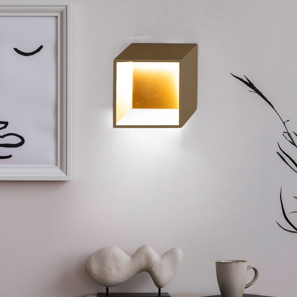 etc-shop LED Innen Wandlampe LED Warmweiß, Modern LED Leuchtmittel Wand Wandleuchte, Lampe Schlafzimmer inklusive