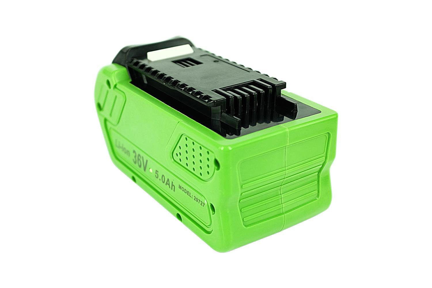 PowerSmart TGR001.25G Akku 5Ah für Greenworks 29472, 29727, G40B4, G40B6, GWT40VS2, G40AB, G40AC, G40CS30, G40DT35, G40GC, G40HT, G40LM35, G40LM41, G40LM45, G40LM46SP, G40LT, G40PH51, G40T5, G40UC, GD40BC, GD40BCB, GD40BV Li-ion 5000 mAh (36 V)