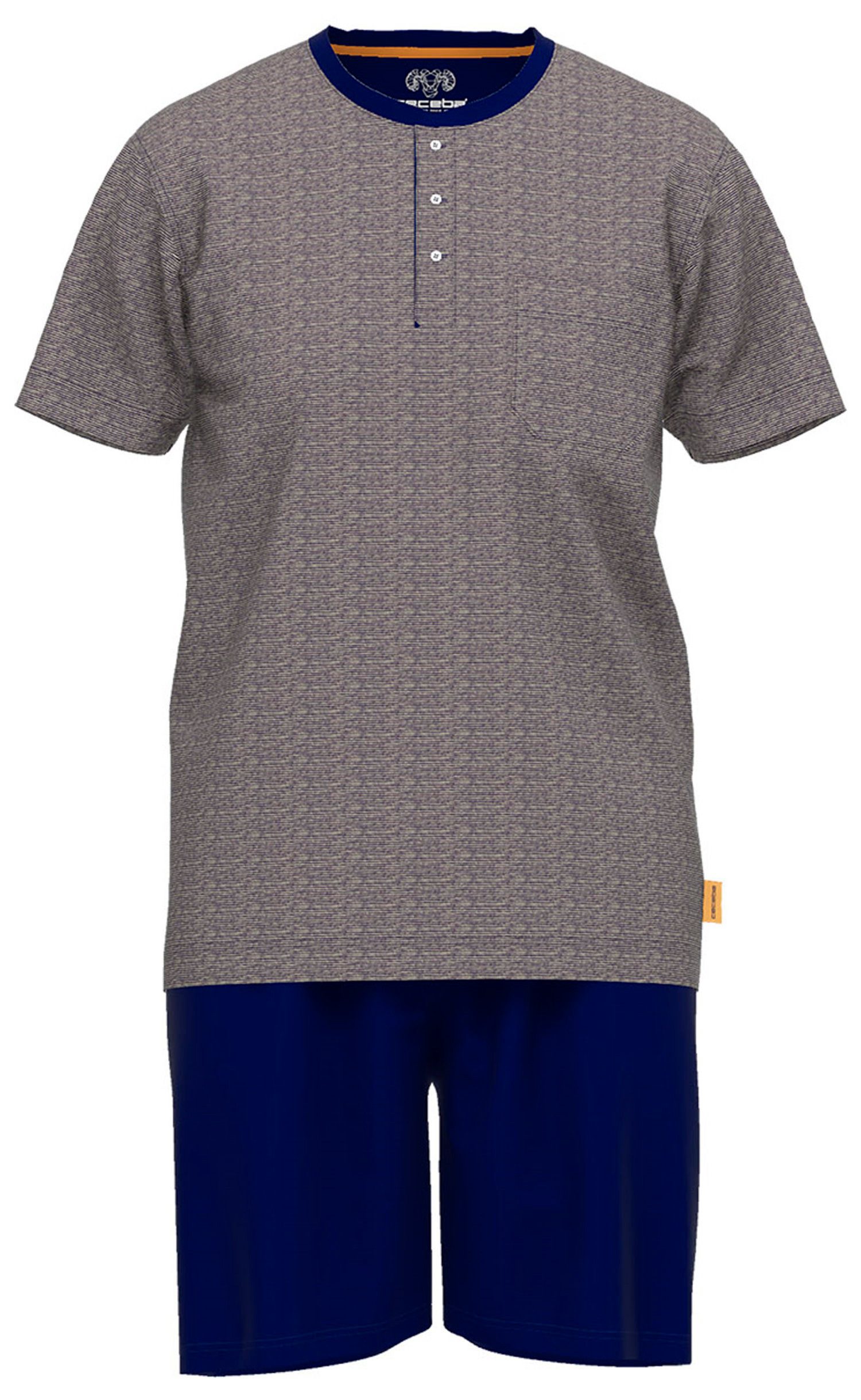 CECEBA Pyjama Herren Schlafanzug mit Knopfleiste günstig online kaufen