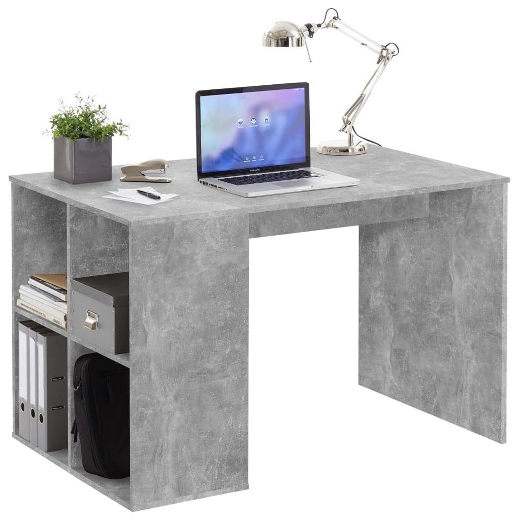 FMD Schreibtisch Schreibtisch mit 117×73×75 Regal Betonoptik cm