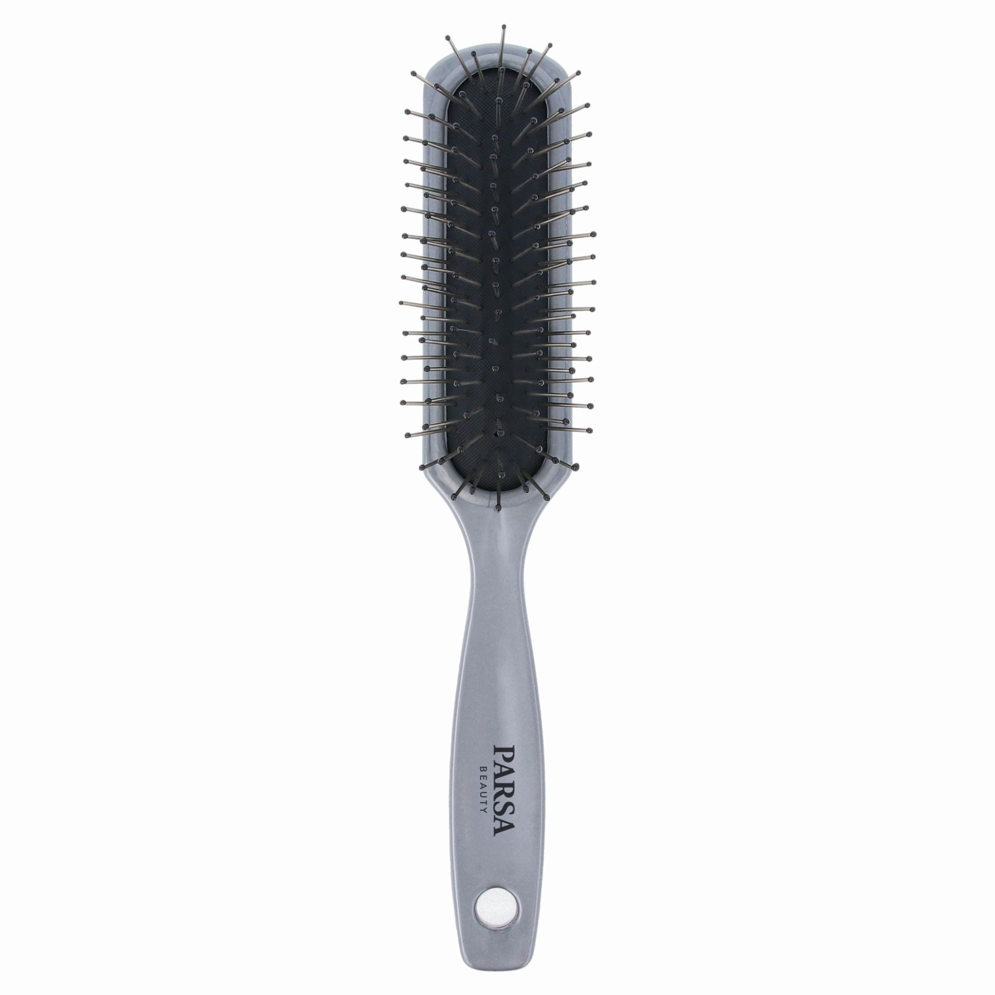 PARSA Beauty Haarbürste Essential Haarbürste Schmal & Lang in Grau, Präzises Entwirren